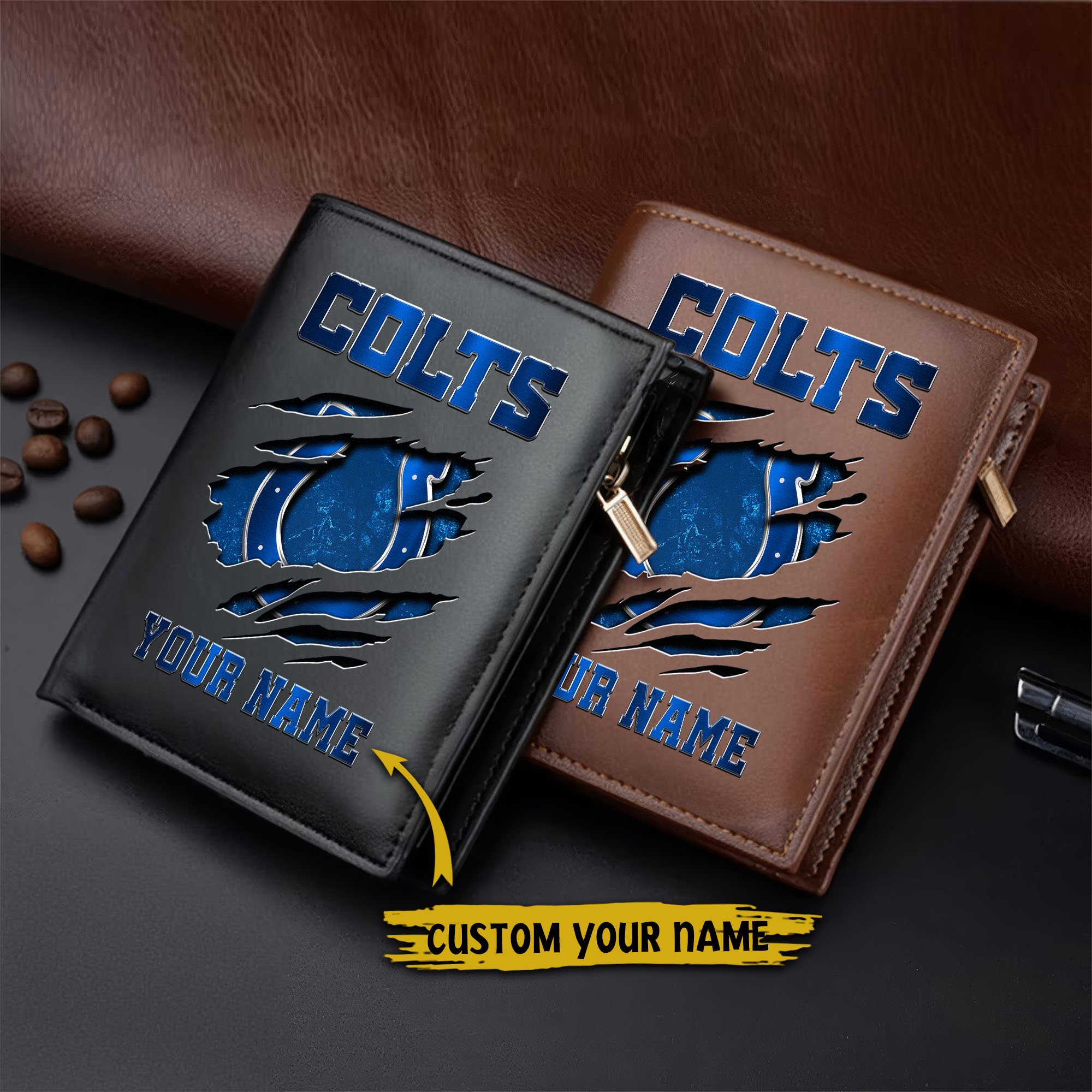 Alternative view of Indianapolis Colts Men Wallet Custom Your Name, Football Team Men Wallet For Fans, Gifts For Football Lovers  EHIVM-05152222