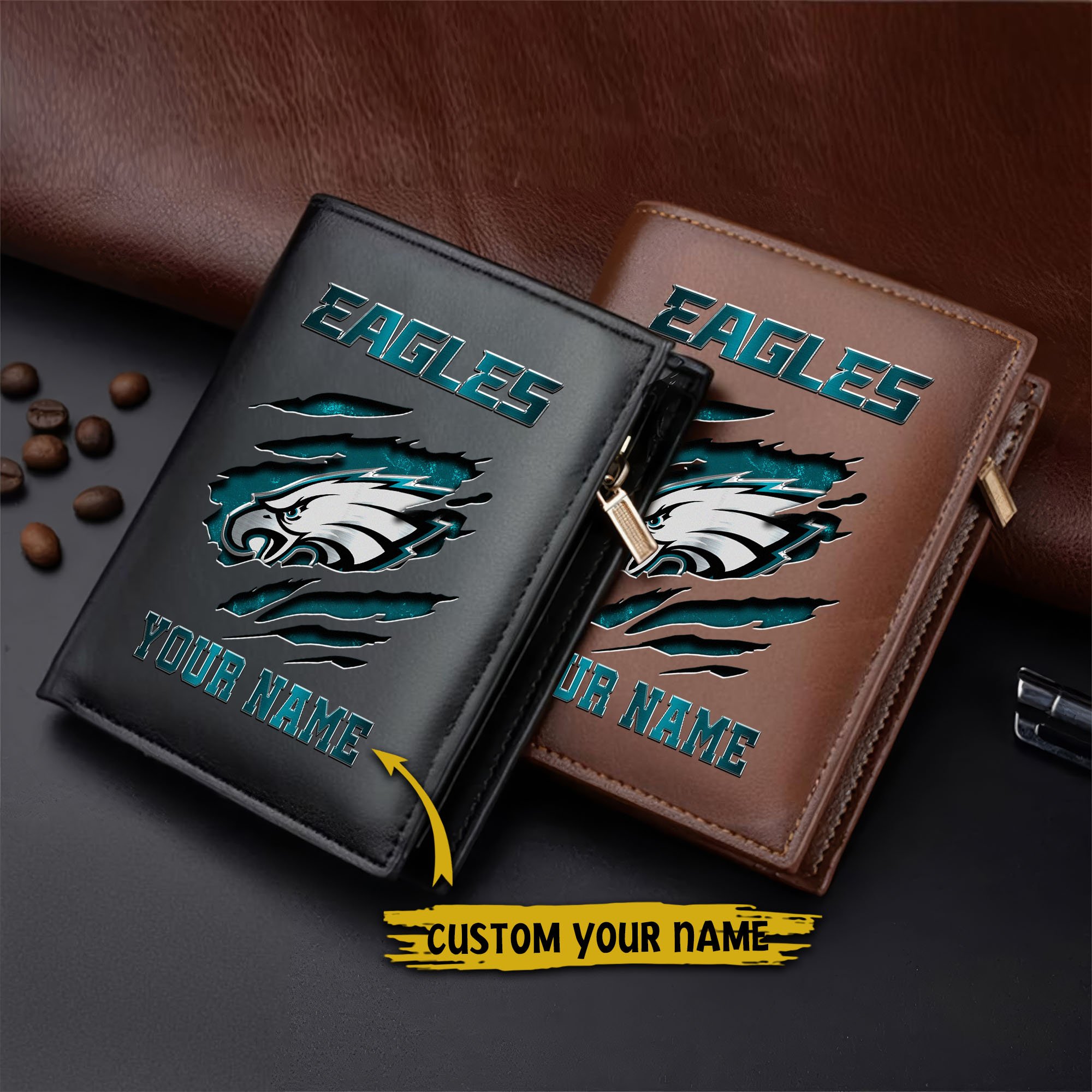 Alternative view of Philadelphia Eagles Men Wallet Custom Your Name, Football Team Men Wallet For Fans, Gifts For Football Lovers  EHIVM-05152222