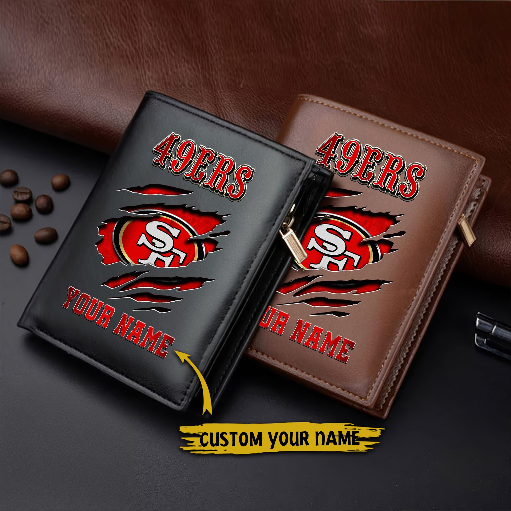 Alternative view of San Francisco 49ers Men Wallet Custom Your Name, Football Team Men Wallet For Fans, Gifts For Football Lovers  EHIVM-05152222