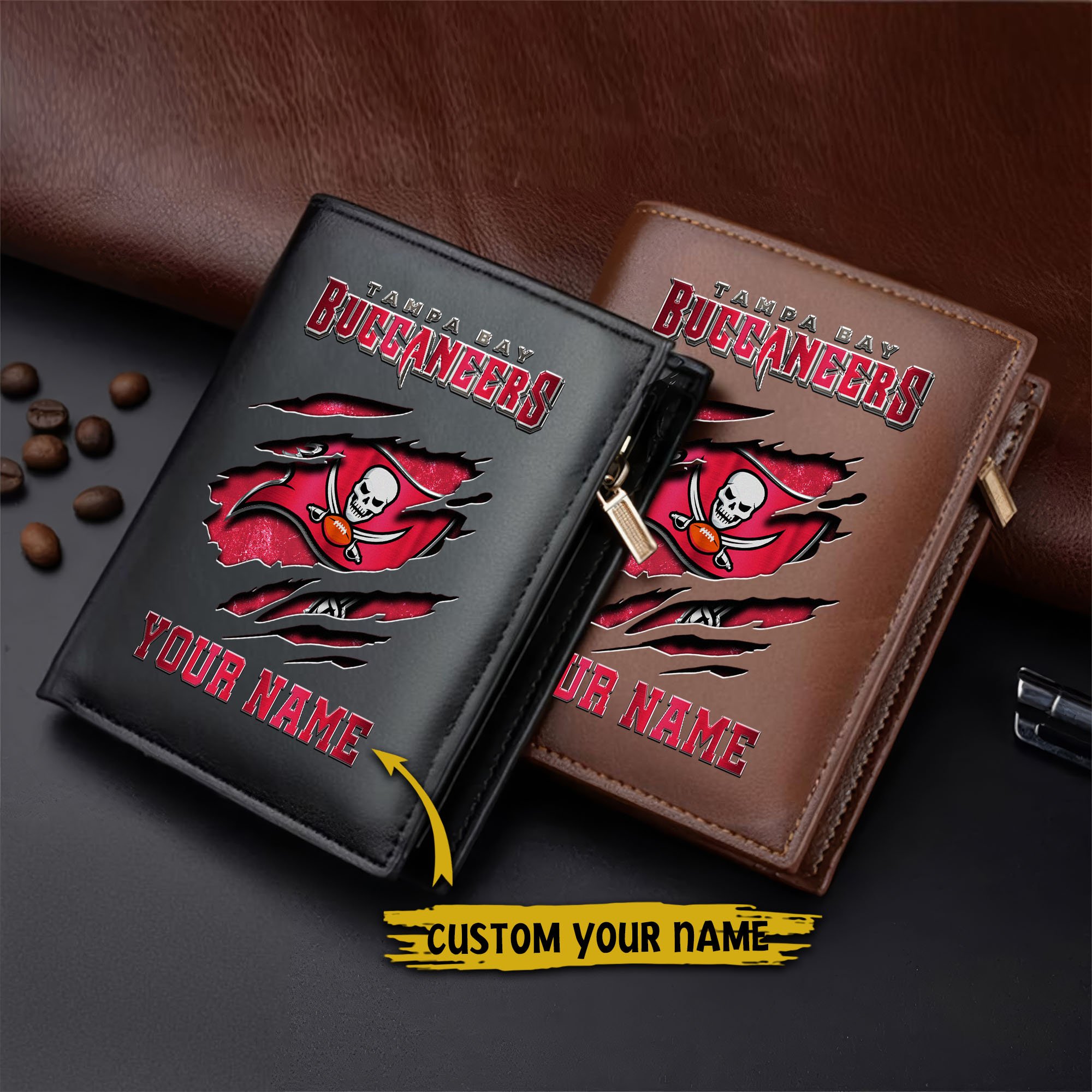 Alternative view of Tampa Bay Buccaneers Men Wallet Custom Your Name, Football Team Men Wallet For Fans, Gifts For Football Lovers  EHIVM-05152222