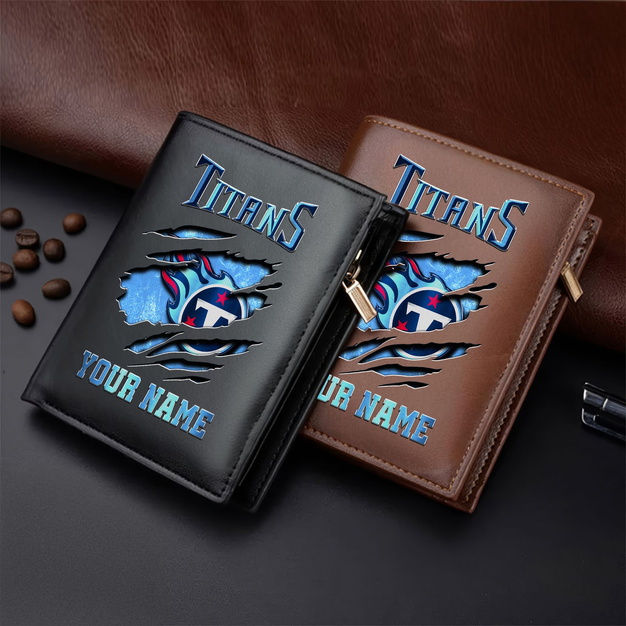 Tennessee Titans Men Wallet Custom Your Name, Football Team Men Wallet For Fans, Gifts For Football Lovers  EHIVM-05152222