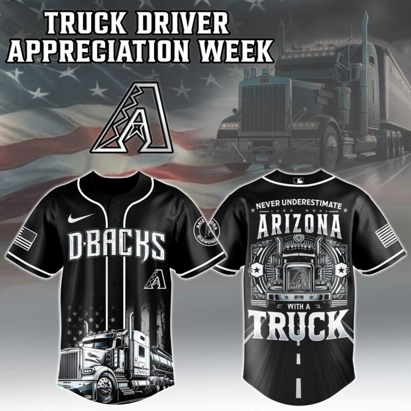 Alternative view of Arizona Diamondbacks  MLB X Nation Truck Driver Appreciation Week Limited Edition Jersey 2025 