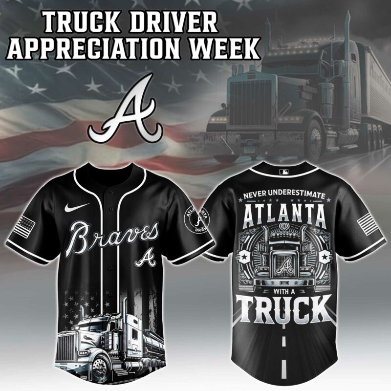 Alternative view of Atlanta Braves  MLB X Nation Truck Driver Appreciation Week Limited Edition Jersey 2025 