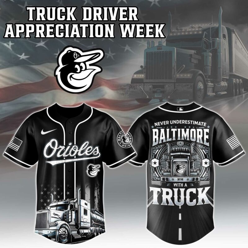 Alternative view of Baltimore Orioles  MLB X Nation Truck Driver Appreciation Week Limited Edition Jersey 2025 