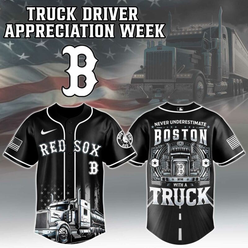 Alternative view of Boston Red Sox  MLB X Nation Truck Driver Appreciation Week Limited Edition Jersey 2025 