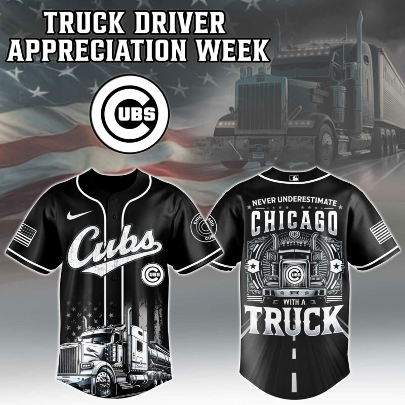 Alternative view of Chicago Cubs  MLB X Nation Truck Driver Appreciation Week Limited Edition Jersey 2025 