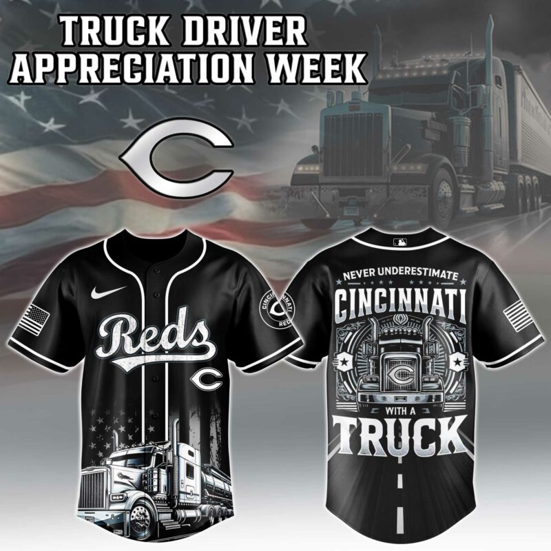 Alternative view of Cincinnati Reds  MLB X Nation Truck Driver Appreciation Week Limited Edition Jersey 2025 