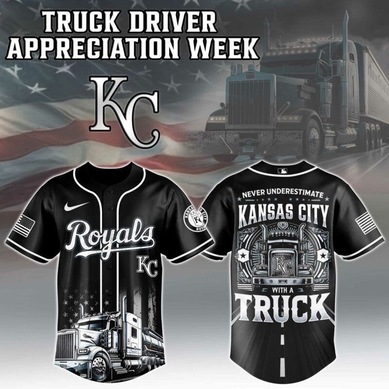 Alternative view of Kansas City Royals  MLB X Nation Truck Driver Appreciation Week Limited Edition Jersey 2025 