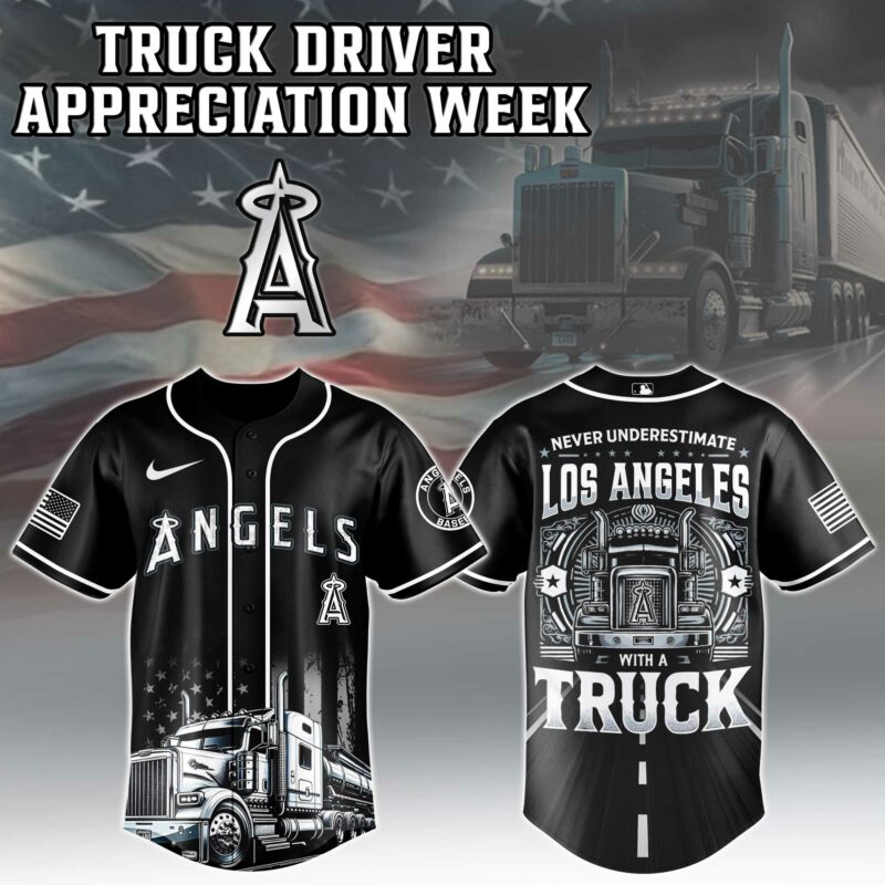 Alternative view of Los Angeles Angels  MLB X Nation Truck Driver Appreciation Week Limited Edition Jersey 2025 