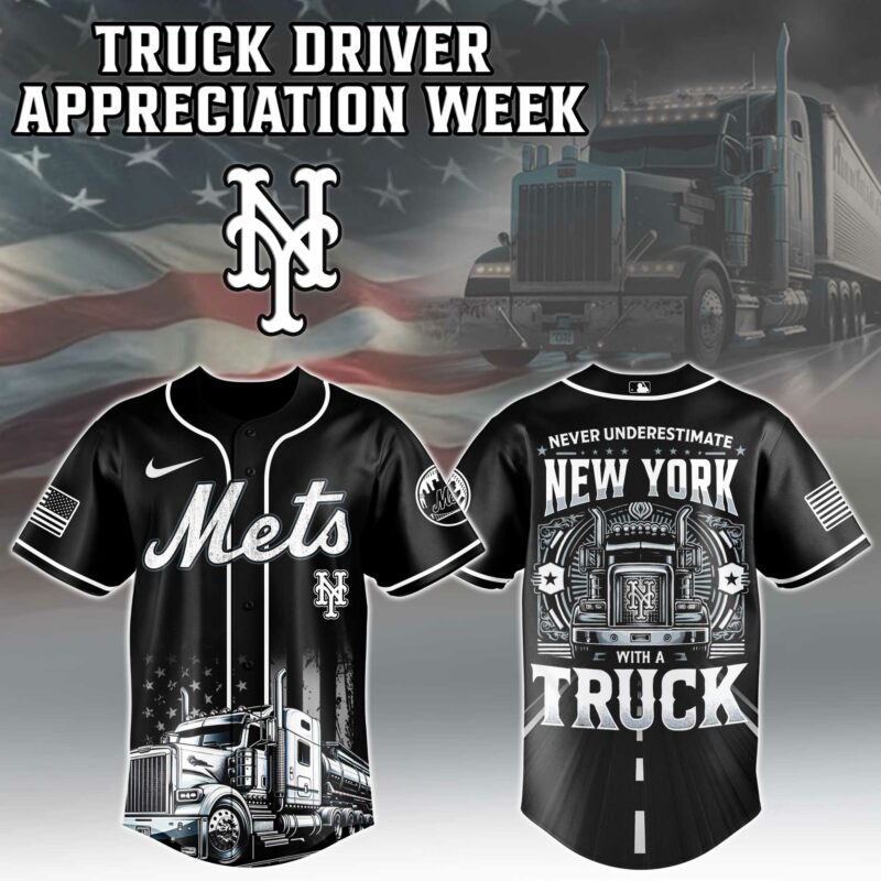 Alternative view of New York Mets  MLB X Nation Truck Driver Appreciation Week Limited Edition Jersey 2025 