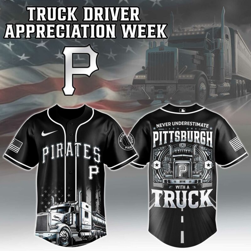Alternative view of Pittsburgh Pirates  MLB X Nation Truck Driver Appreciation Week Limited Edition Jersey 2025 