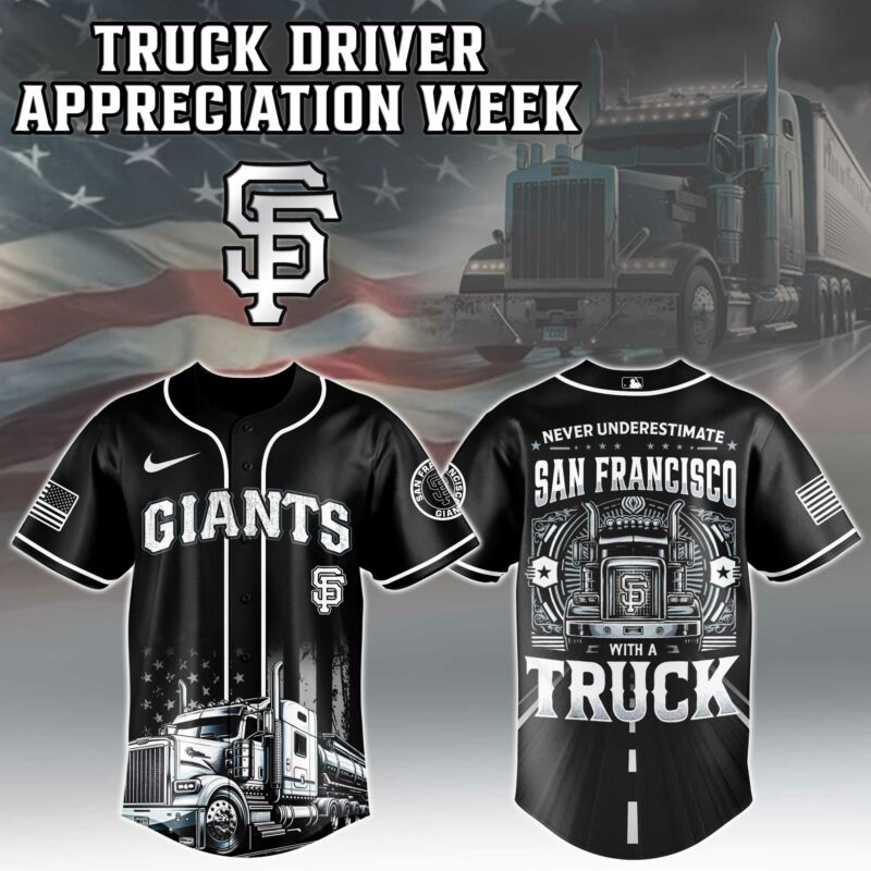 Alternative view of San Francisco Giants  MLB X Nation Truck Driver Appreciation Week Limited Edition Jersey 2025 