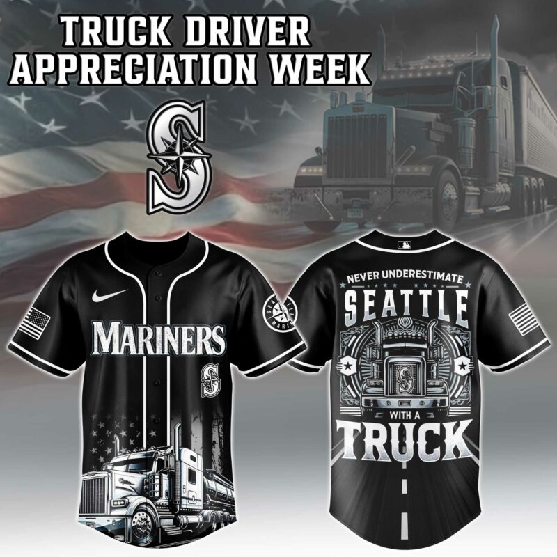 Alternative view of Seattle Mariners  MLB X Nation Truck Driver Appreciation Week Limited Edition Jersey 2025 
