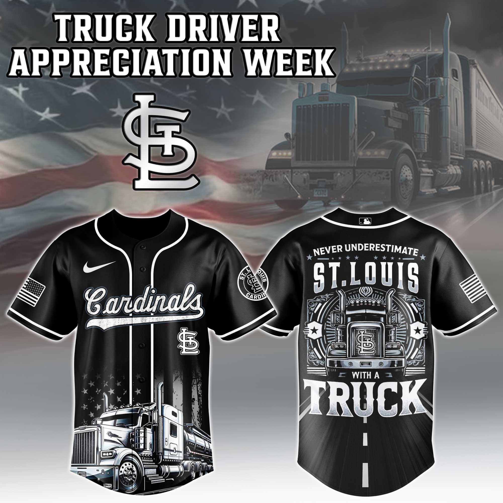 St.Louis Cardinals  MLB X Nation Truck Driver Appreciation Week Limited Edition Jersey 2025 