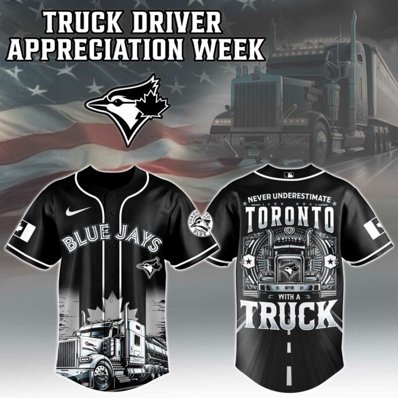 Alternative view of Toronto Blue Jays  MLB X Nation Truck Driver Appreciation Week Limited Edition Jersey 2025 