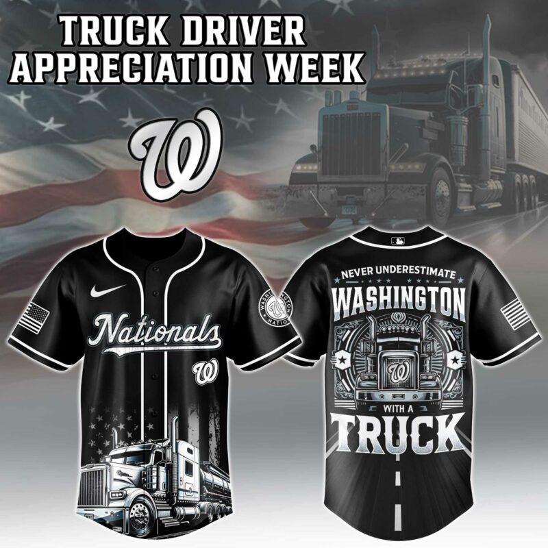 Alternative view of Washington Nationals  MLB X Nation Truck Driver Appreciation Week Limited Edition Jersey 2025 