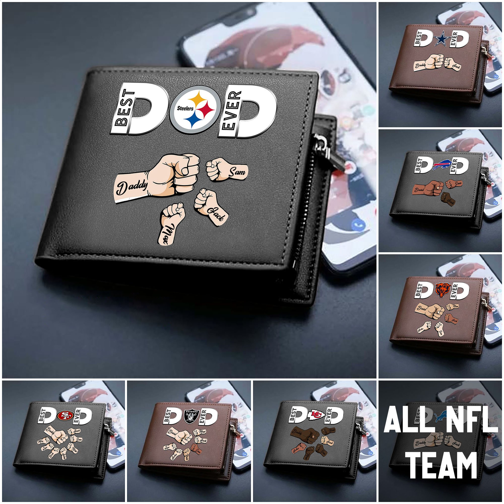 Alternative view of Sport Men Wallet Custom Your Name, Football Team Men Wallet For Fans, Father's Day Gifts EHIVM-05152261