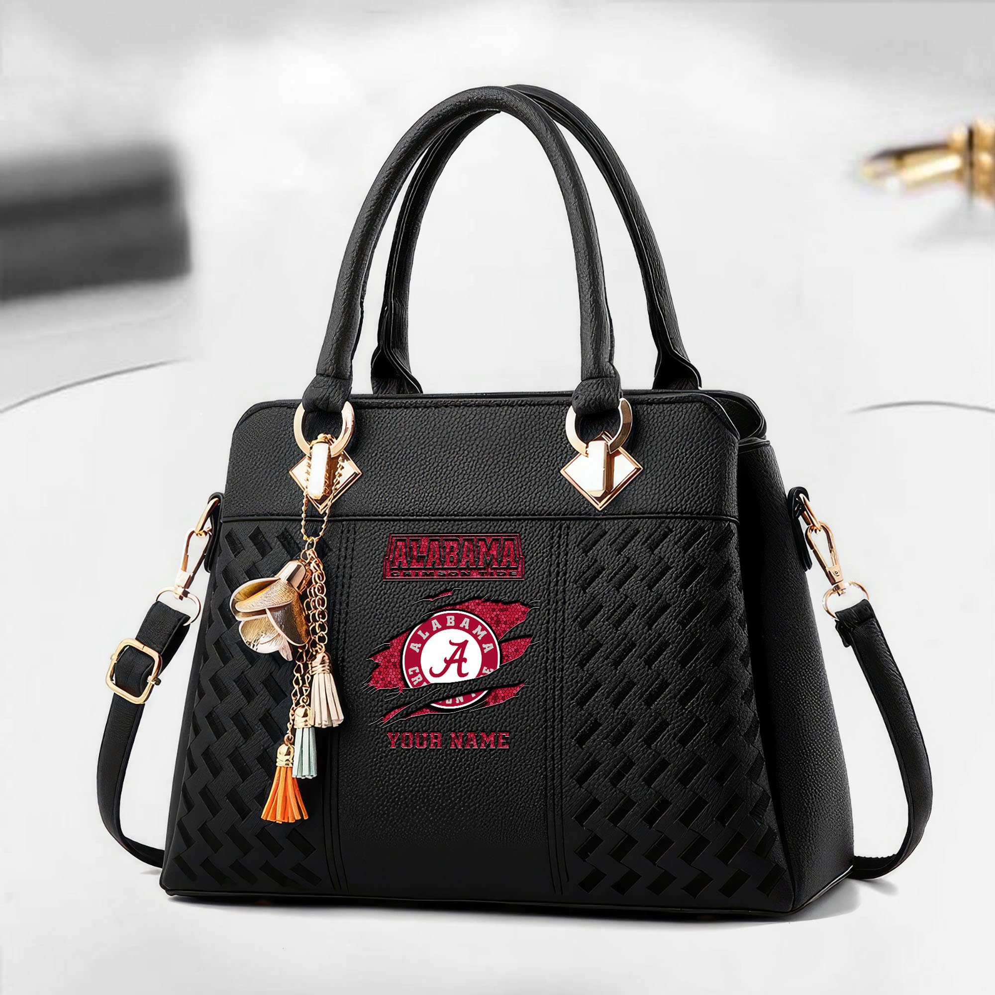 Alabama Crimson Tide Deluxe Handbag For Women Custom Your Name 2025 Versions, Sport Deluxe Handbag EHIVM-05222308A