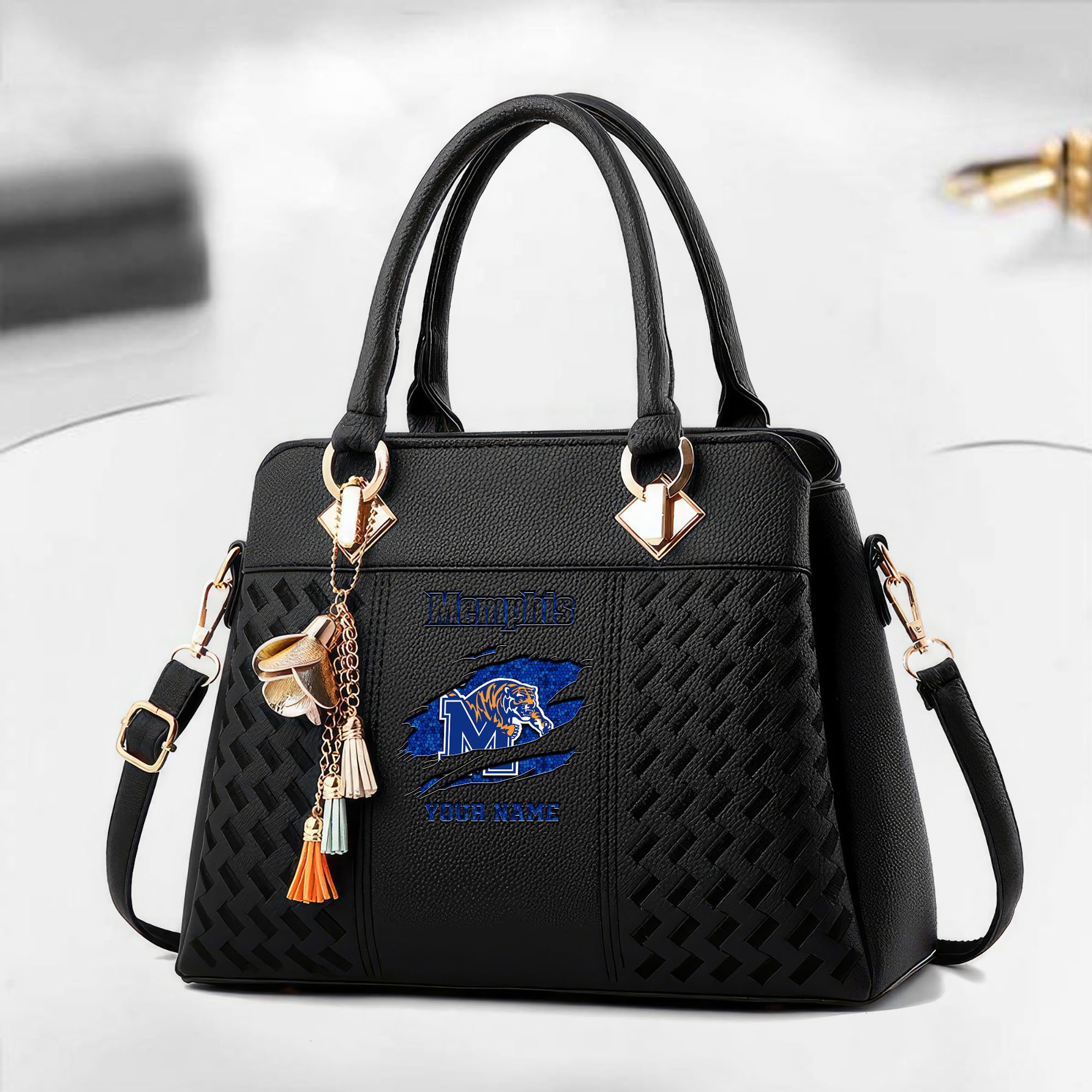 Memphis Tigers Deluxe Handbag For Women Custom Your Name 2025 Versions, Sport Deluxe Handbag EHIVM-05222308A