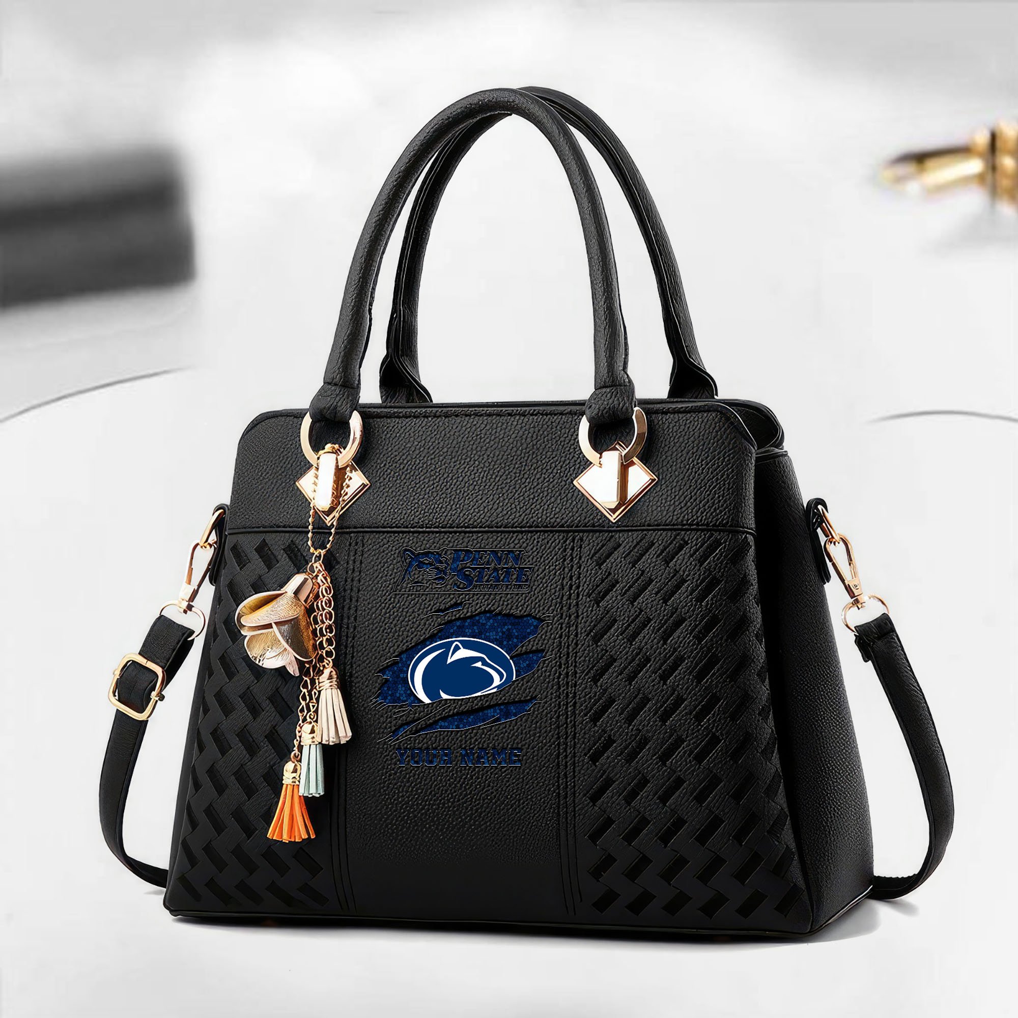 Penn State Nittany Lions Deluxe Handbag For Women Custom Your Name 2025 Versions, Sport Deluxe Handbag EHIVM-05222308A
