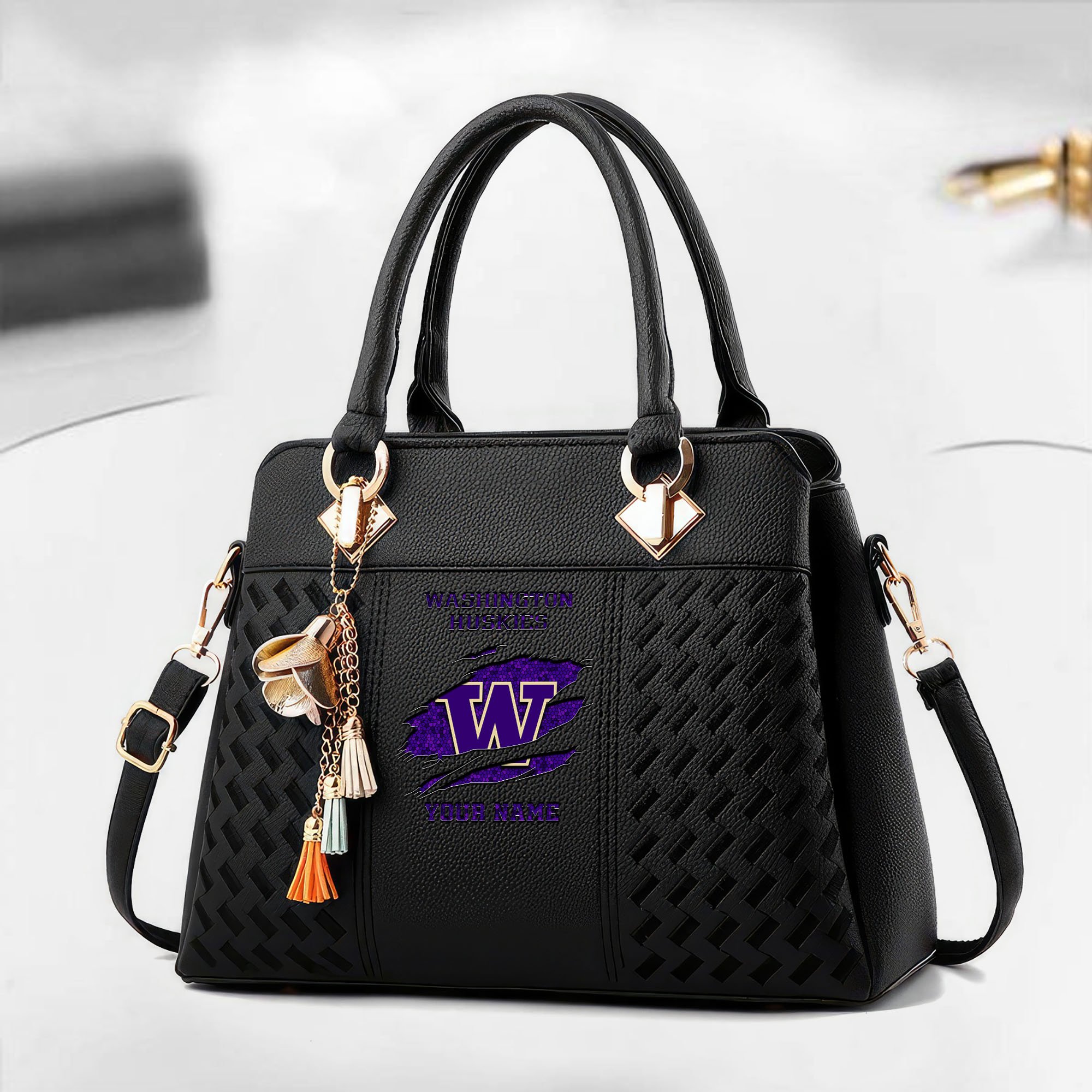 Washington Huskies Deluxe Handbag For Women Custom Your Name 2025 Versions, Sport Deluxe Handbag EHIVM-05222308A