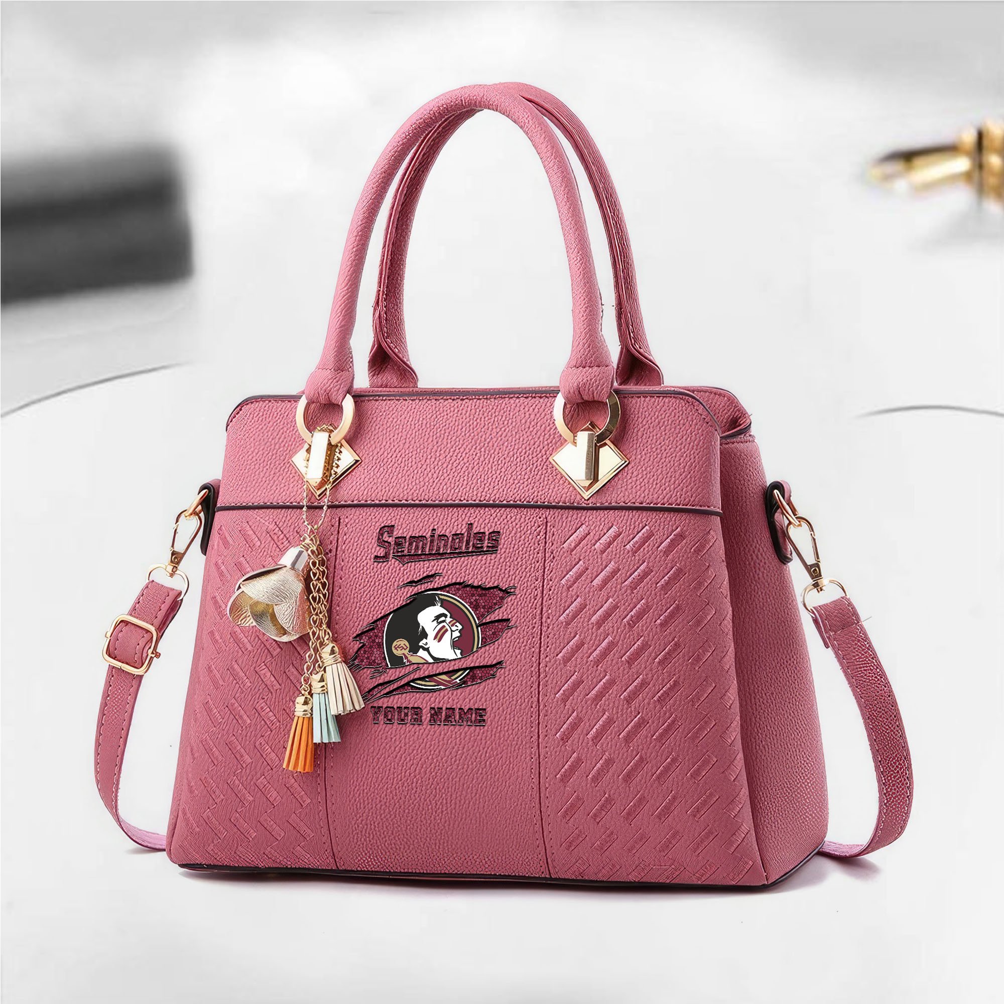 Alternative view of Florida State Seminoles Deluxe Handbag For Women Custom Your Name 2025 Versions, Sport Deluxe Handbag EHIVM-05222308A