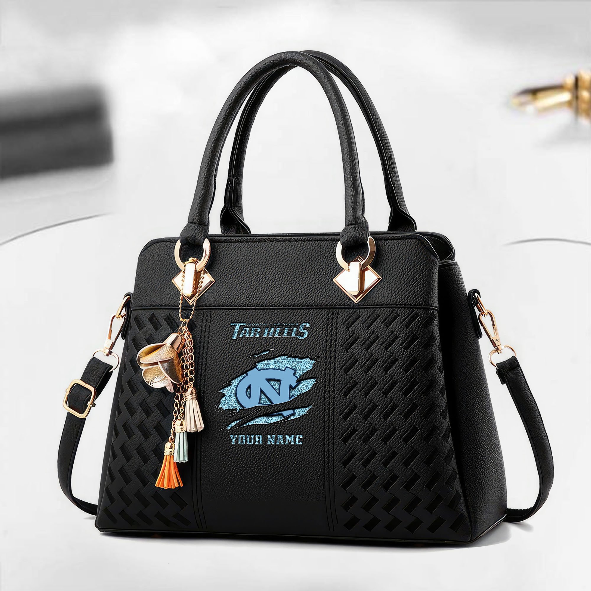 North Carolina Tar Heels Deluxe Handbag For Women Custom Your Name 2025 Versions, Sport Deluxe Handbag EHIVM-05222308A