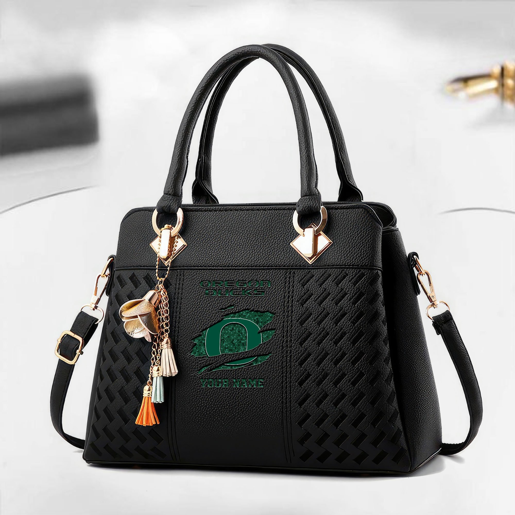 Oregon Ducks Deluxe Handbag For Women Custom Your Name 2025 Versions, Sport Deluxe Handbag EHIVM-05222308A
