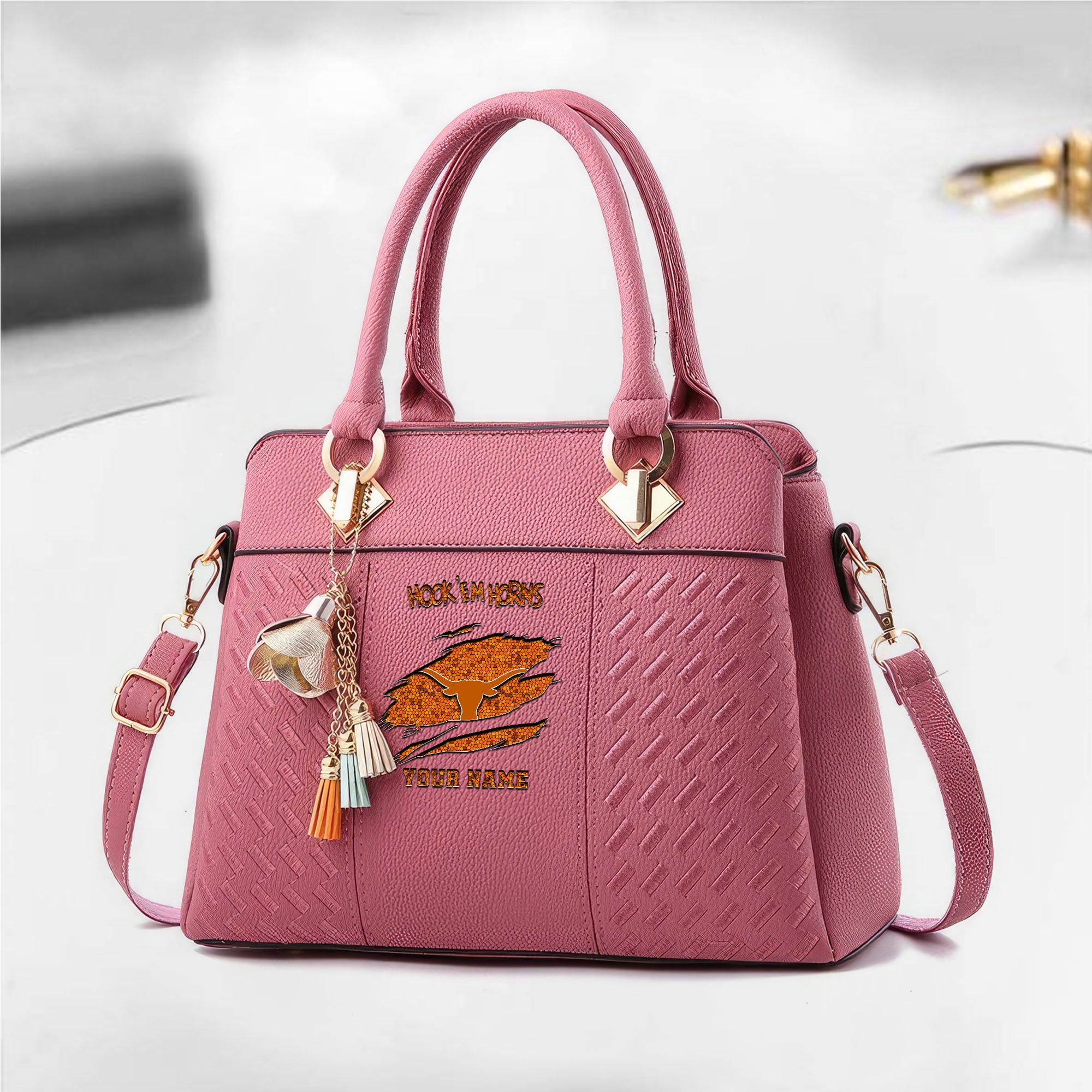 Alternative view of Texas Longhorns Deluxe Handbag For Women Custom Your Name 2025 Versions, Sport Deluxe Handbag EHIVM-05222308A
