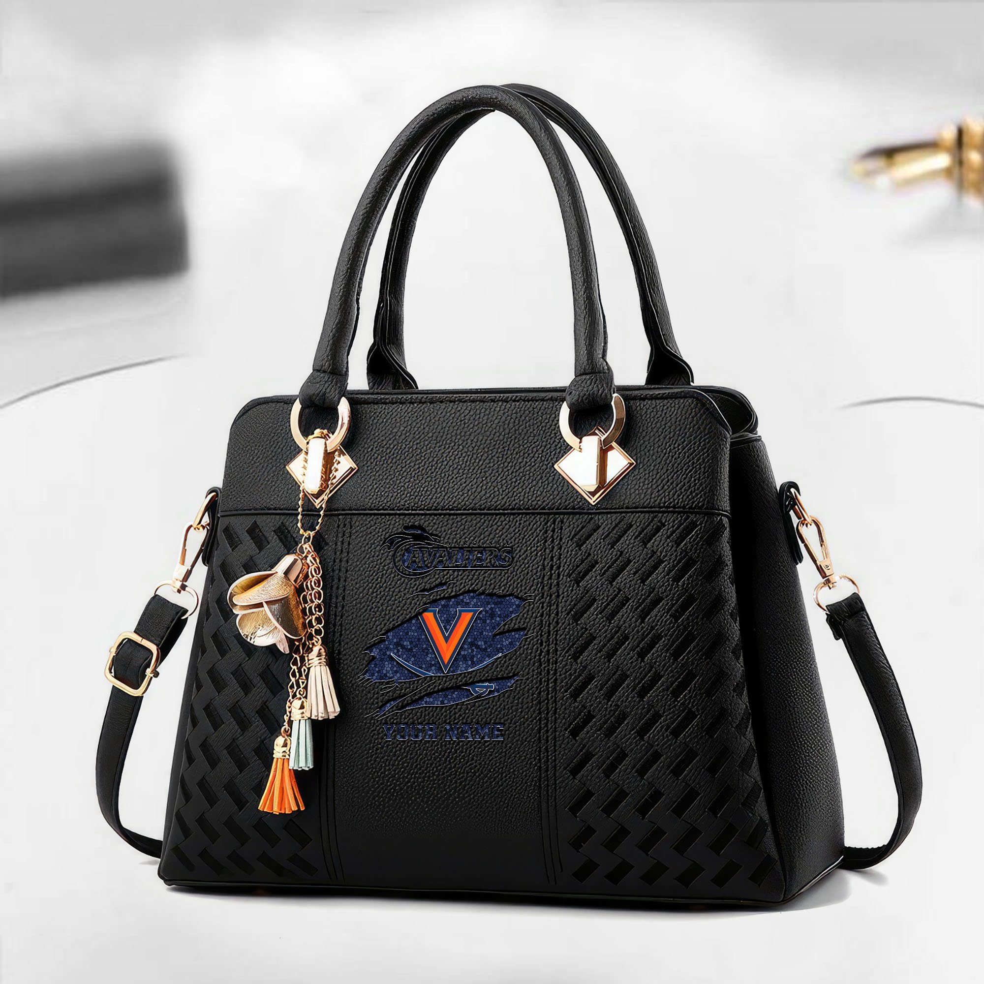 Virginia Cavaliers Deluxe Handbag For Women Custom Your Name 2025 Versions, Sport Deluxe Handbag EHIVM-05222308A