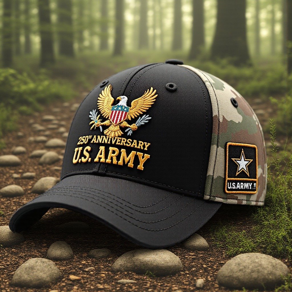US Army 250th Anniversary Tribute Cap, Veteran Military Hat, Military Gift For Veteran ETRG-05222309