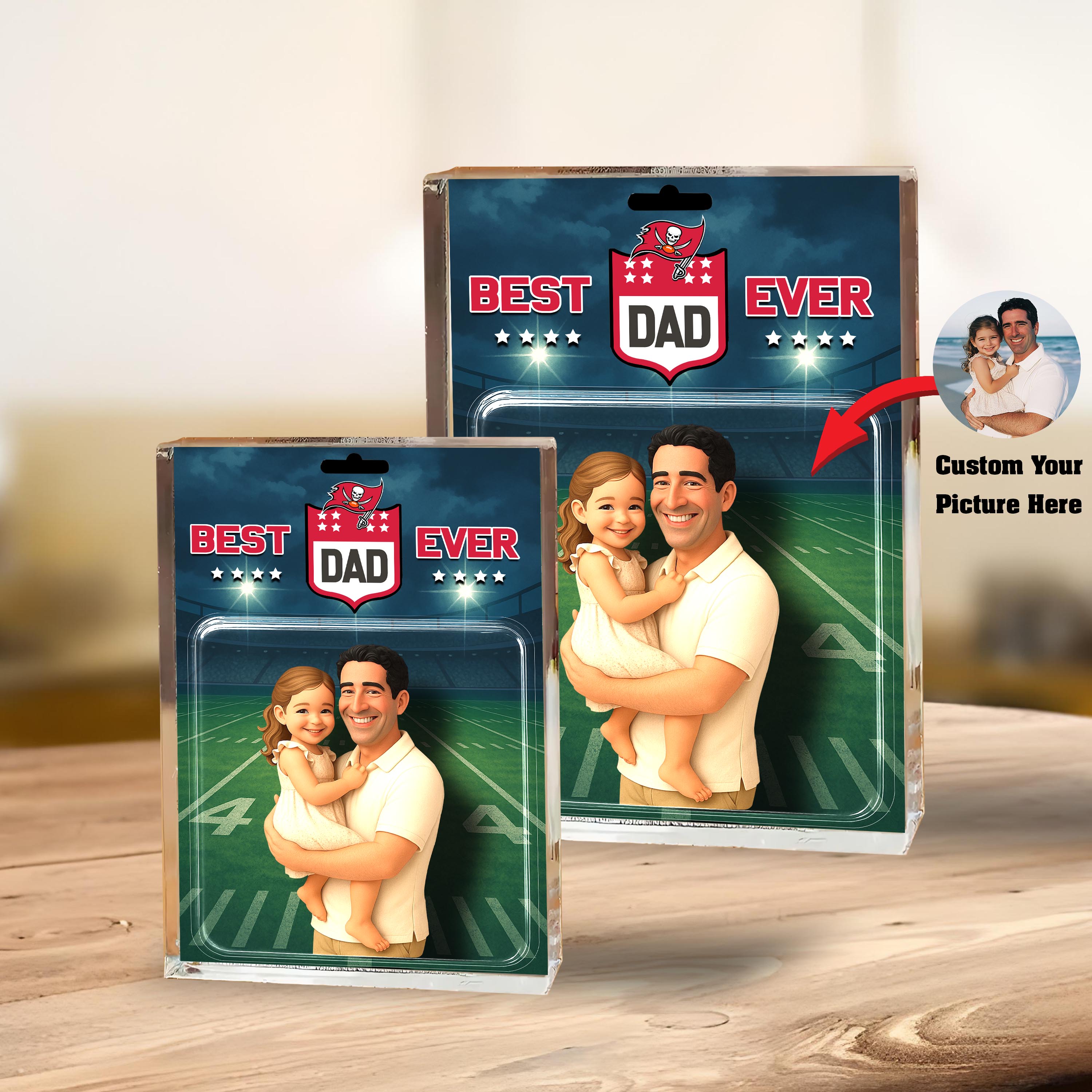 Alternative view of Tampa Bay Buccaneers Best Dad Shape Acrylic Blocks Custom Your Image , Sport Gifts For Dad, Home Decorations EHIVM-05192287