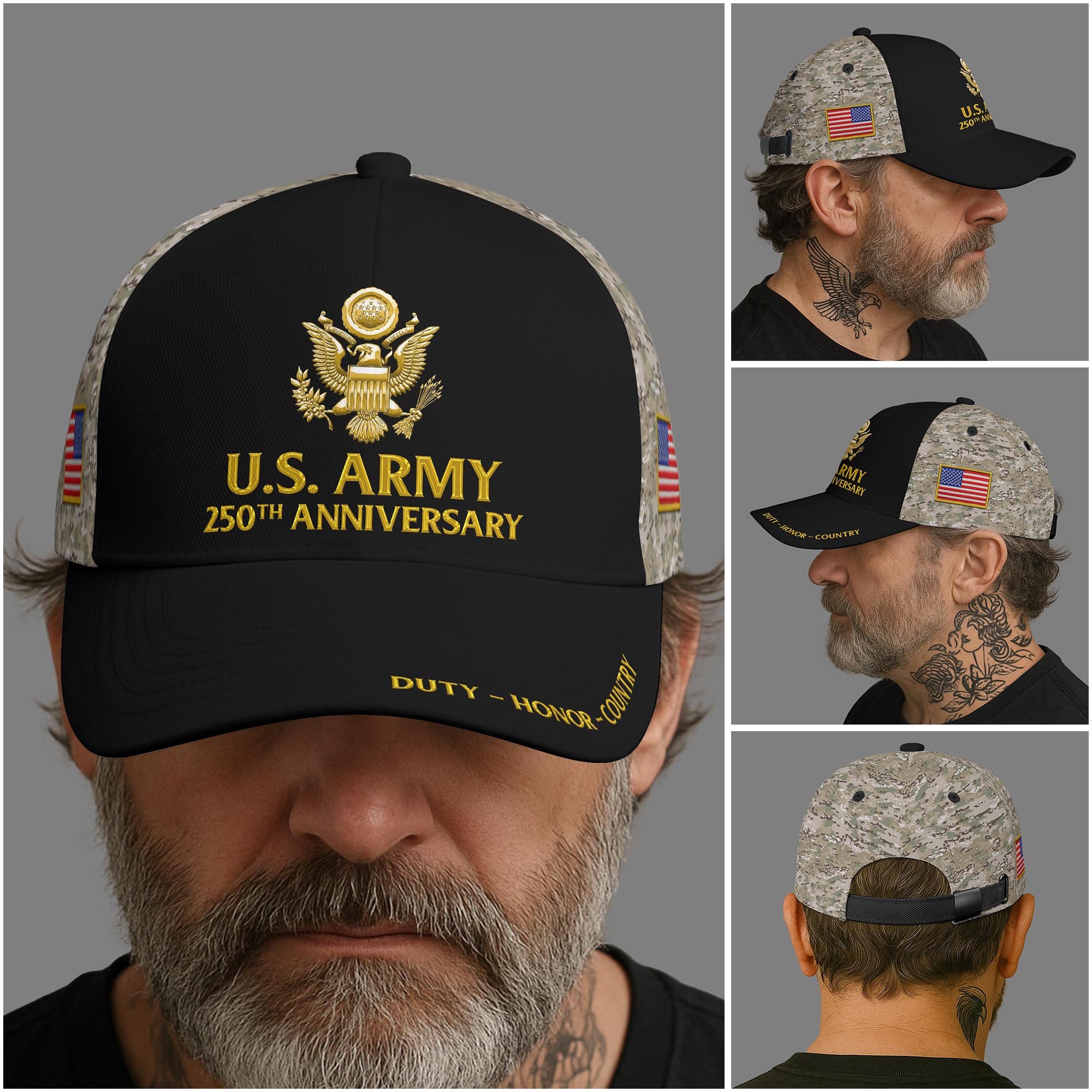 US Veteran Cap Custom Military, Camouflage Cap For Veterans, Veteran Gifts ETRG-05192285
