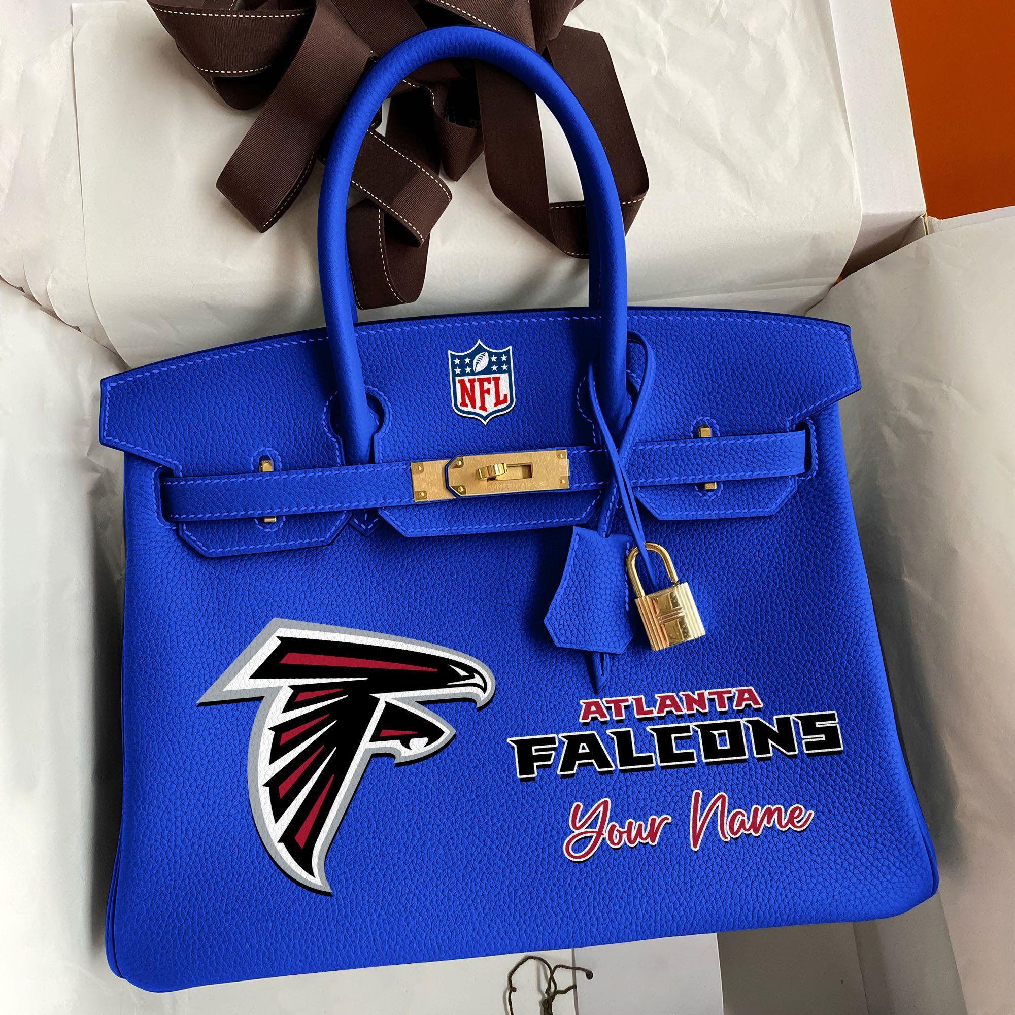 Alternative view of Atlanta Falcons Deluxe Handbag For Women Custom Your Name 2025 Versions, Sport Deluxe Handbag EHIVM-04011572N