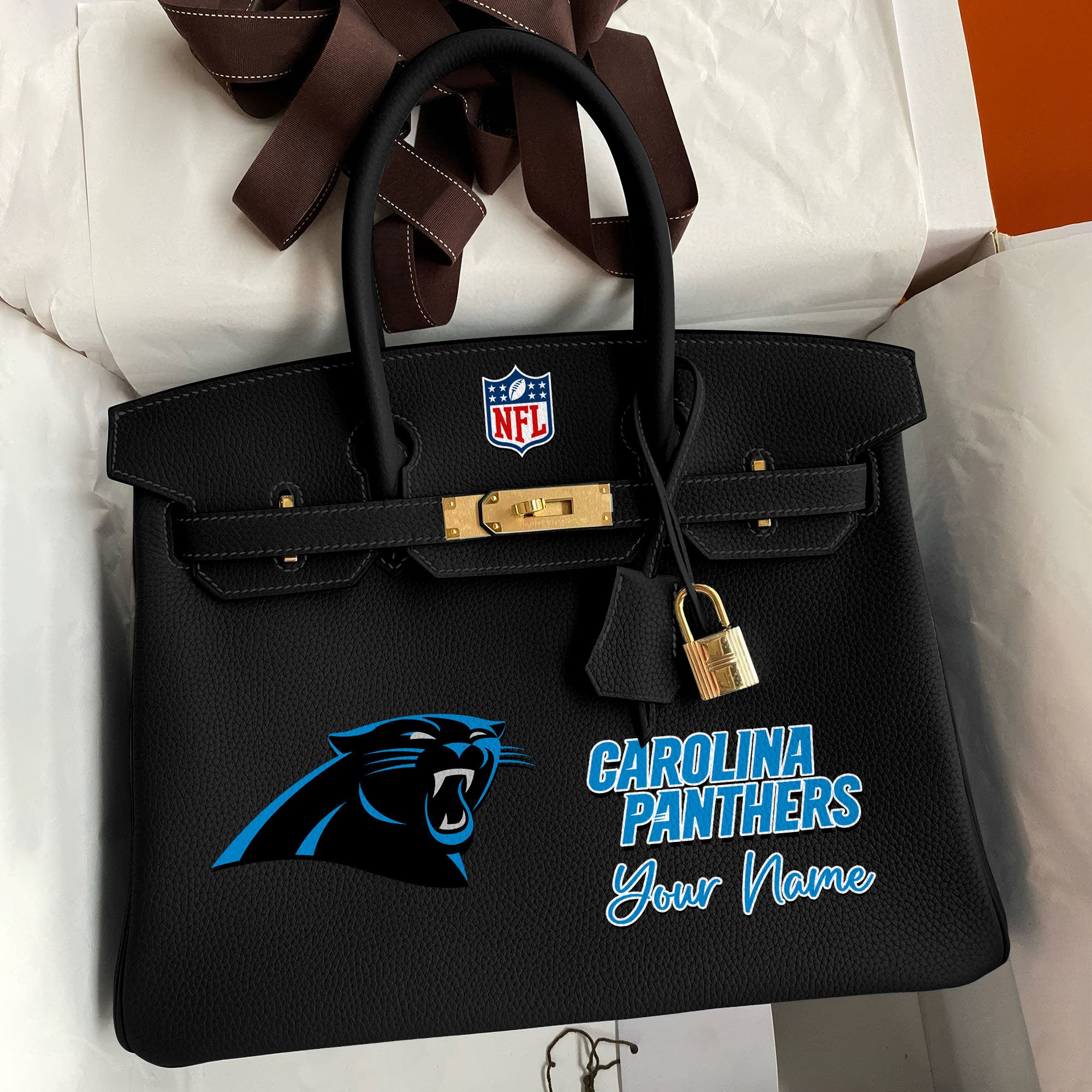 Carolina Panthers Deluxe Handbag For Women Custom Your Name 2025 Versions, Sport Deluxe Handbag EHIVM-04011572N