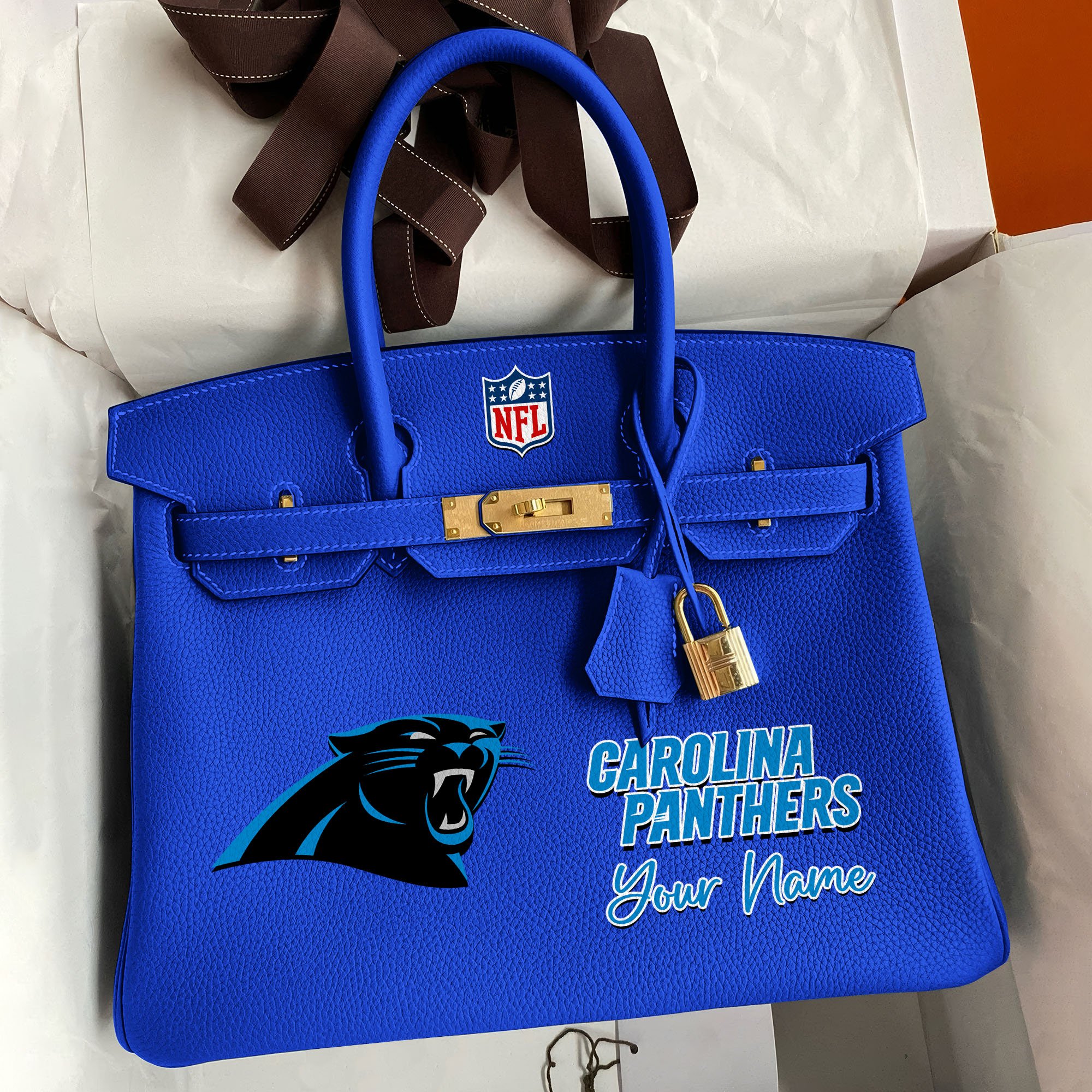 Alternative view of Carolina Panthers Deluxe Handbag For Women Custom Your Name 2025 Versions, Sport Deluxe Handbag EHIVM-04011572N