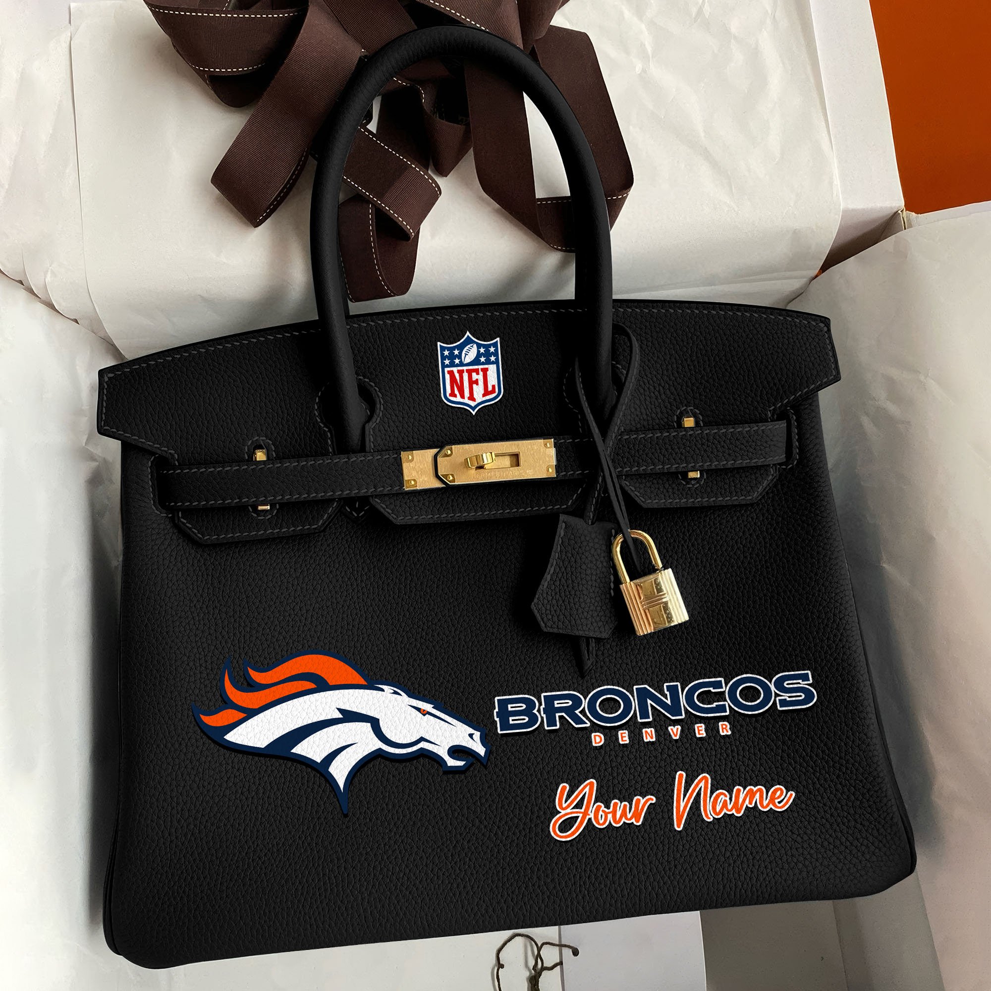 Denver Broncos Deluxe Handbag For Women Custom Your Name 2025 Versions, Sport Deluxe Handbag EHIVM-04011572N