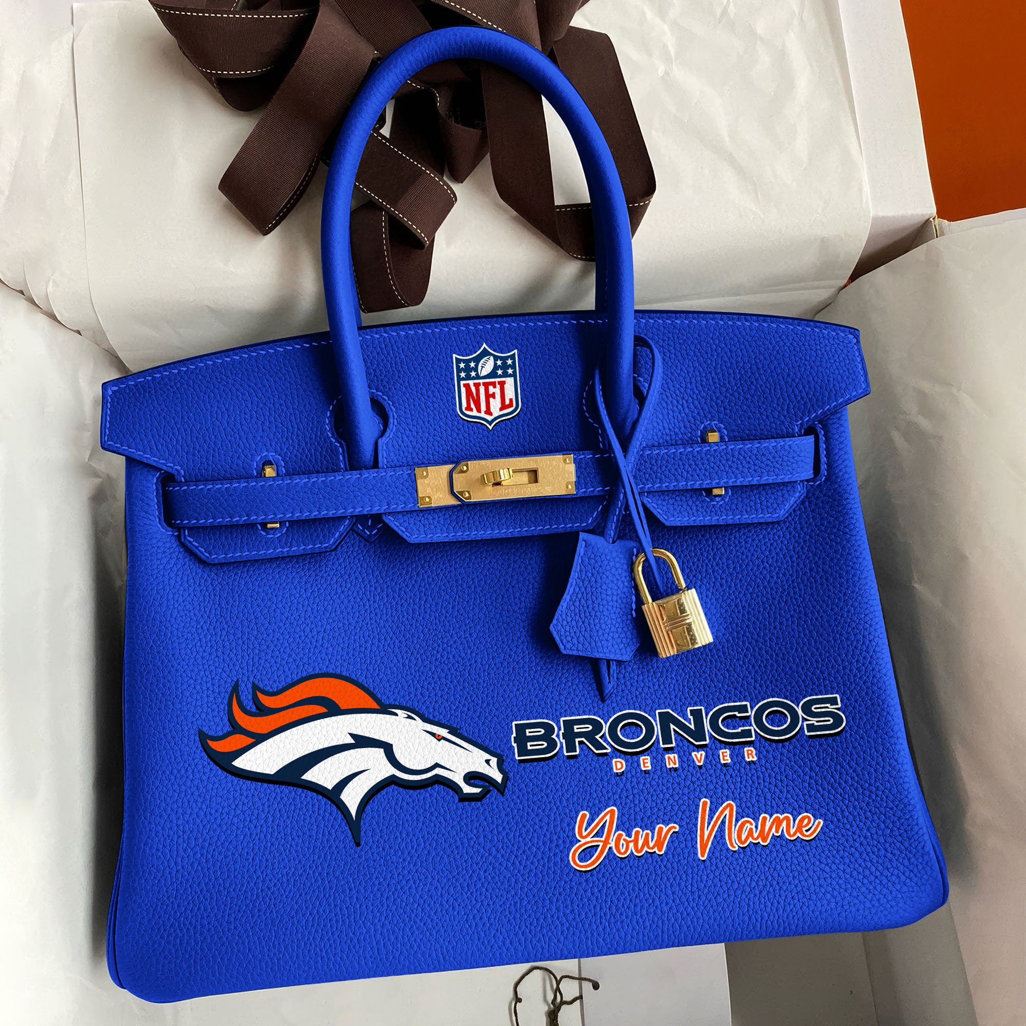 Alternative view of Denver Broncos Deluxe Handbag For Women Custom Your Name 2025 Versions, Sport Deluxe Handbag EHIVM-04011572N