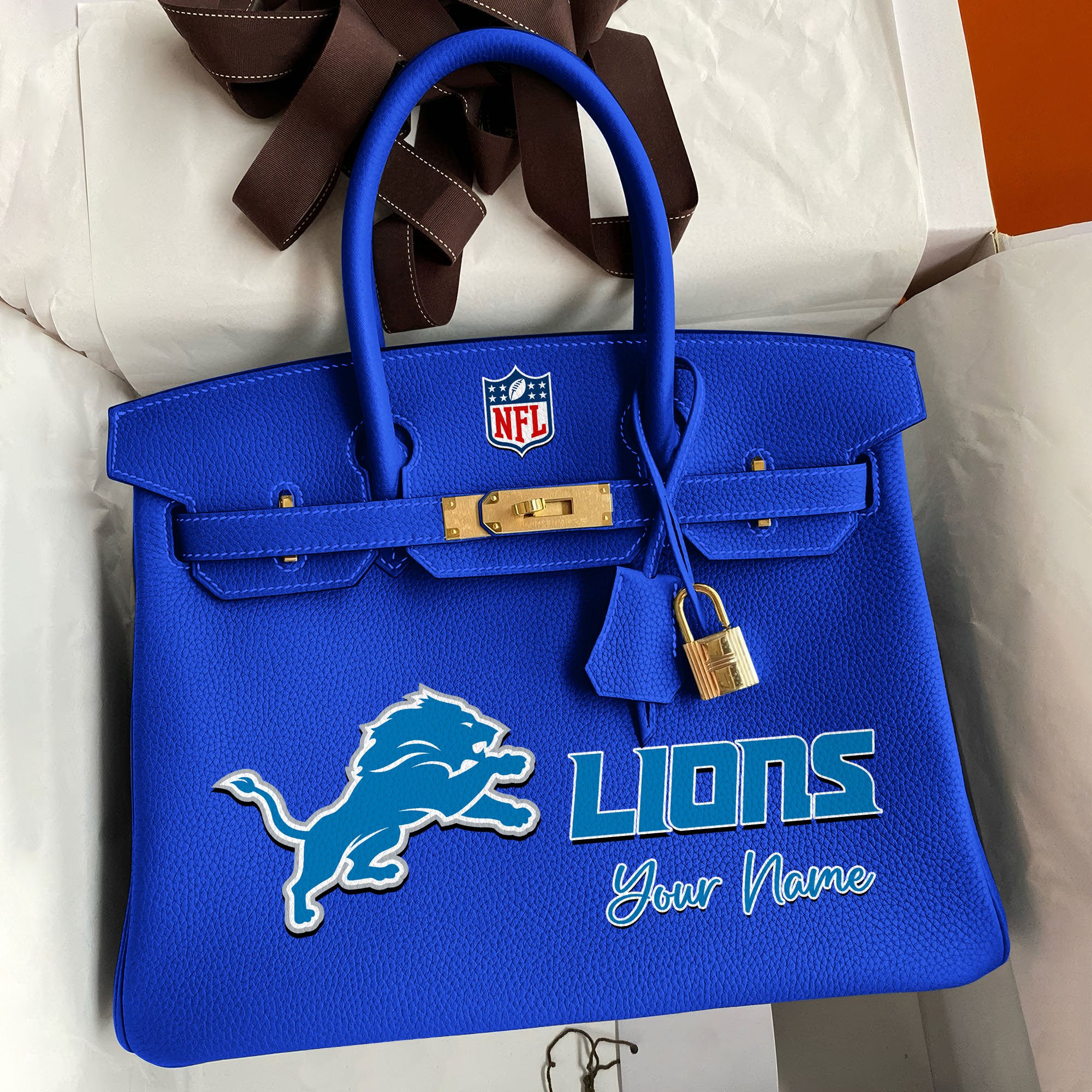 Alternative view of Detroit Lions Deluxe Handbag For Women Custom Your Name 2025 Versions, Sport Deluxe Handbag EHIVM-04011572N