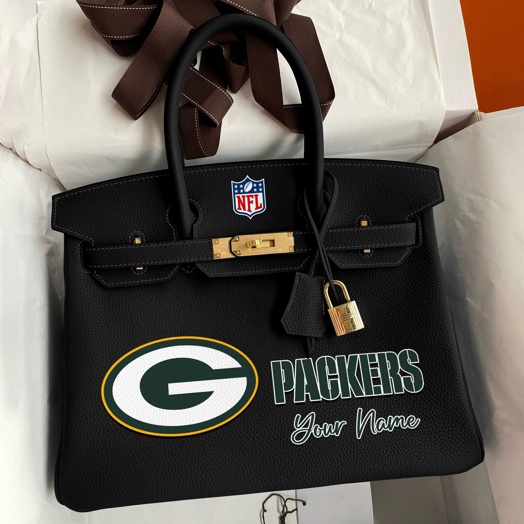Green Bay Packers Deluxe Handbag For Women Custom Your Name 2025 Versions, Sport Deluxe Handbag EHIVM-04011572N