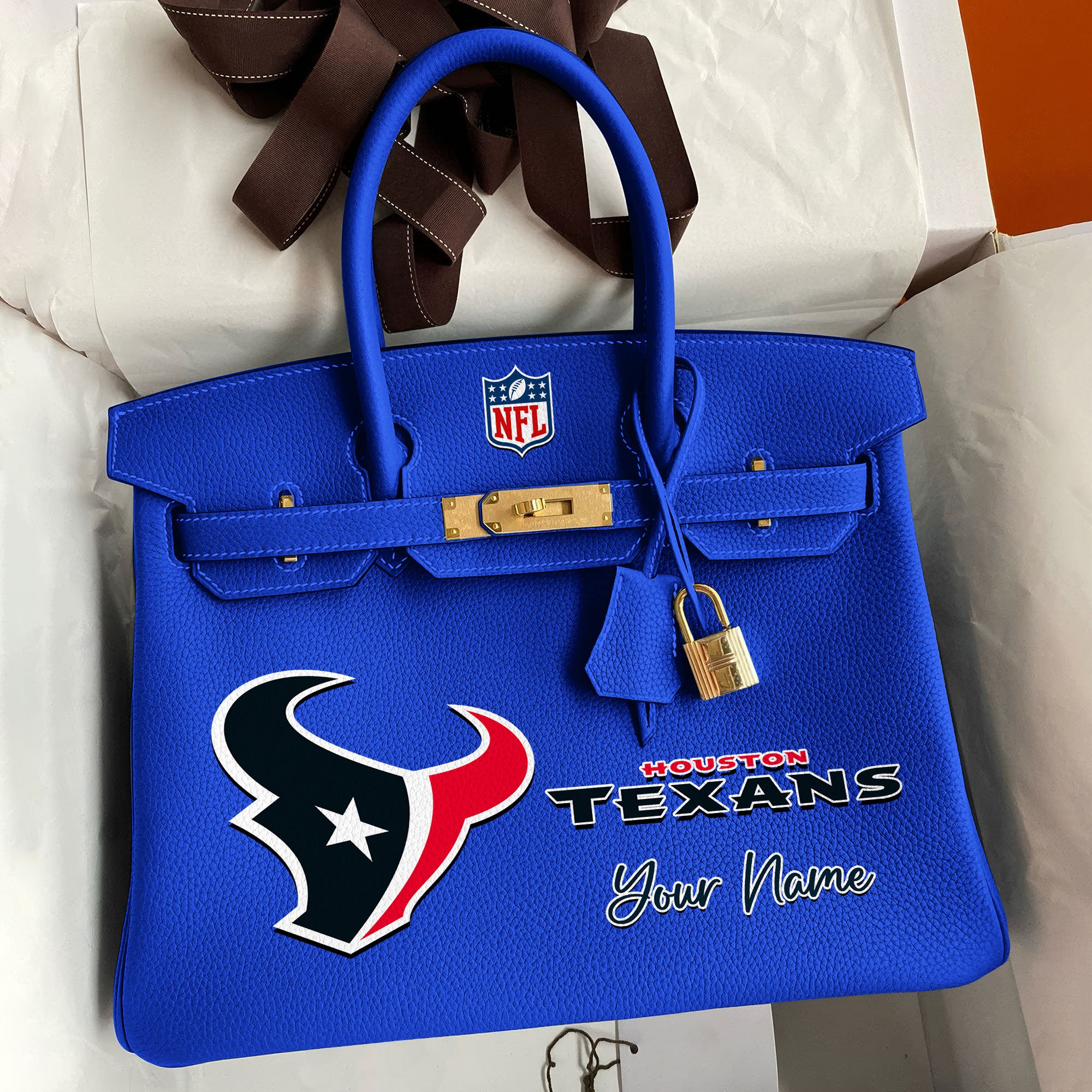 Alternative view of Houston Texans Deluxe Handbag For Women Custom Your Name 2025 Versions, Sport Deluxe Handbag EHIVM-04011572N