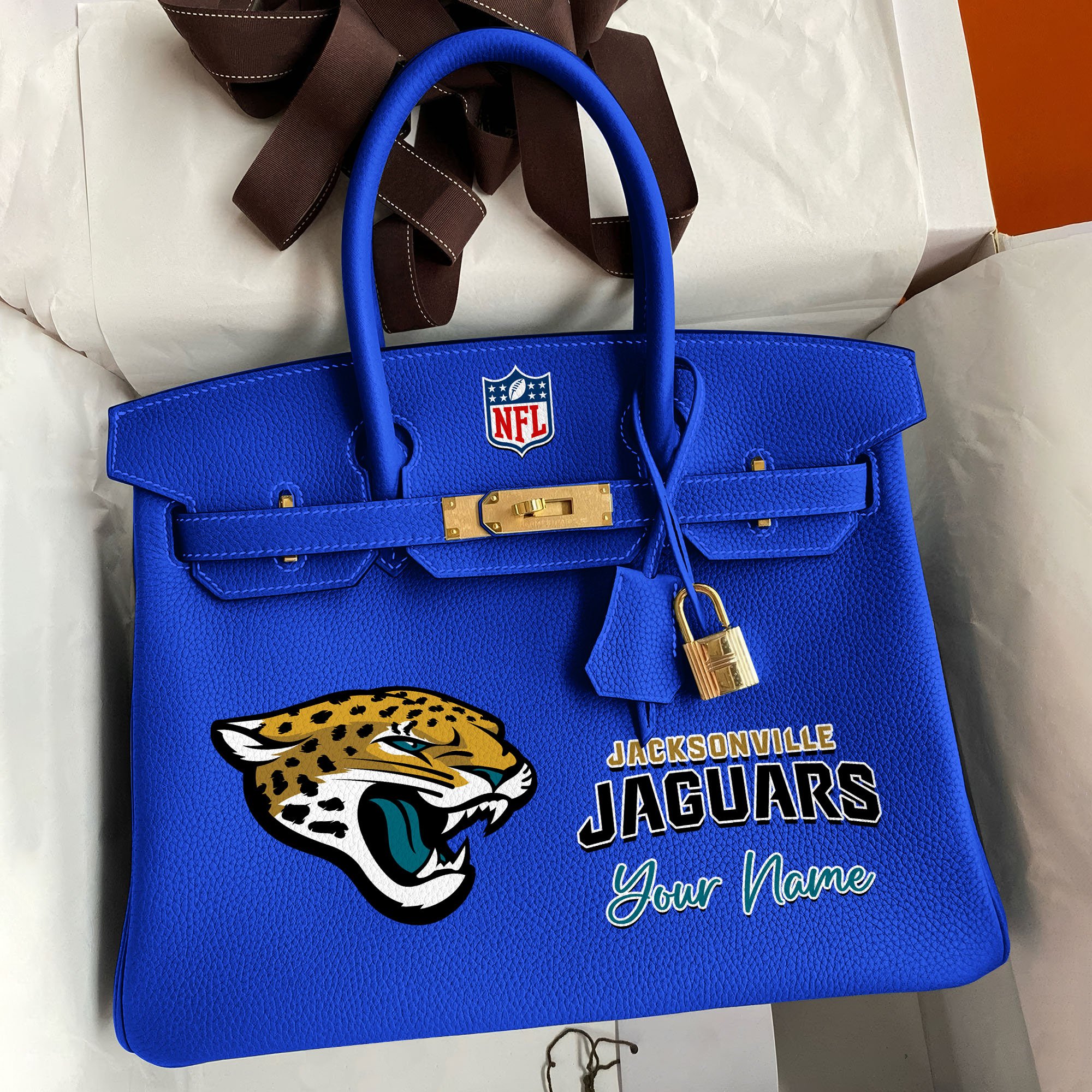 Alternative view of Jacksonville Jaguars Deluxe Handbag For Women Custom Your Name 2025 Versions, Sport Deluxe Handbag EHIVM-04011572N