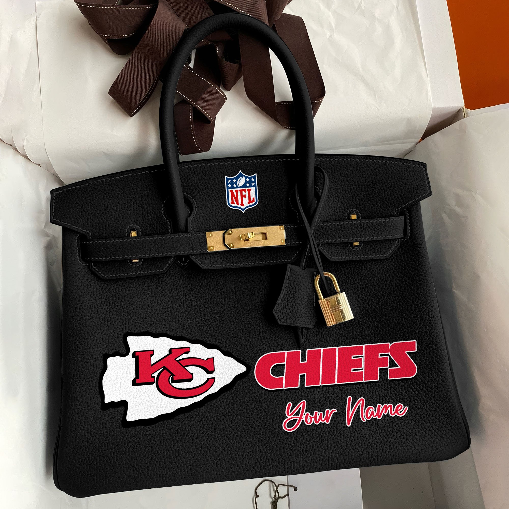 Kansas City Chiefs Deluxe Handbag For Women Custom Your Name 2025 Versions, Sport Deluxe Handbag EHIVM-04011572N