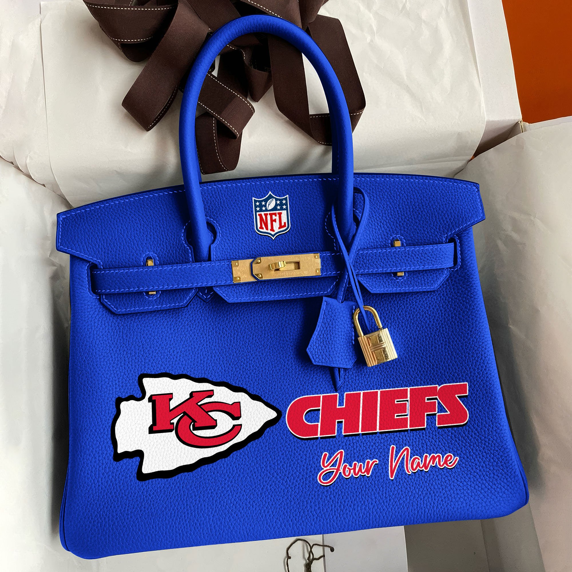 Alternative view of Kansas City Chiefs Deluxe Handbag For Women Custom Your Name 2025 Versions, Sport Deluxe Handbag EHIVM-04011572N