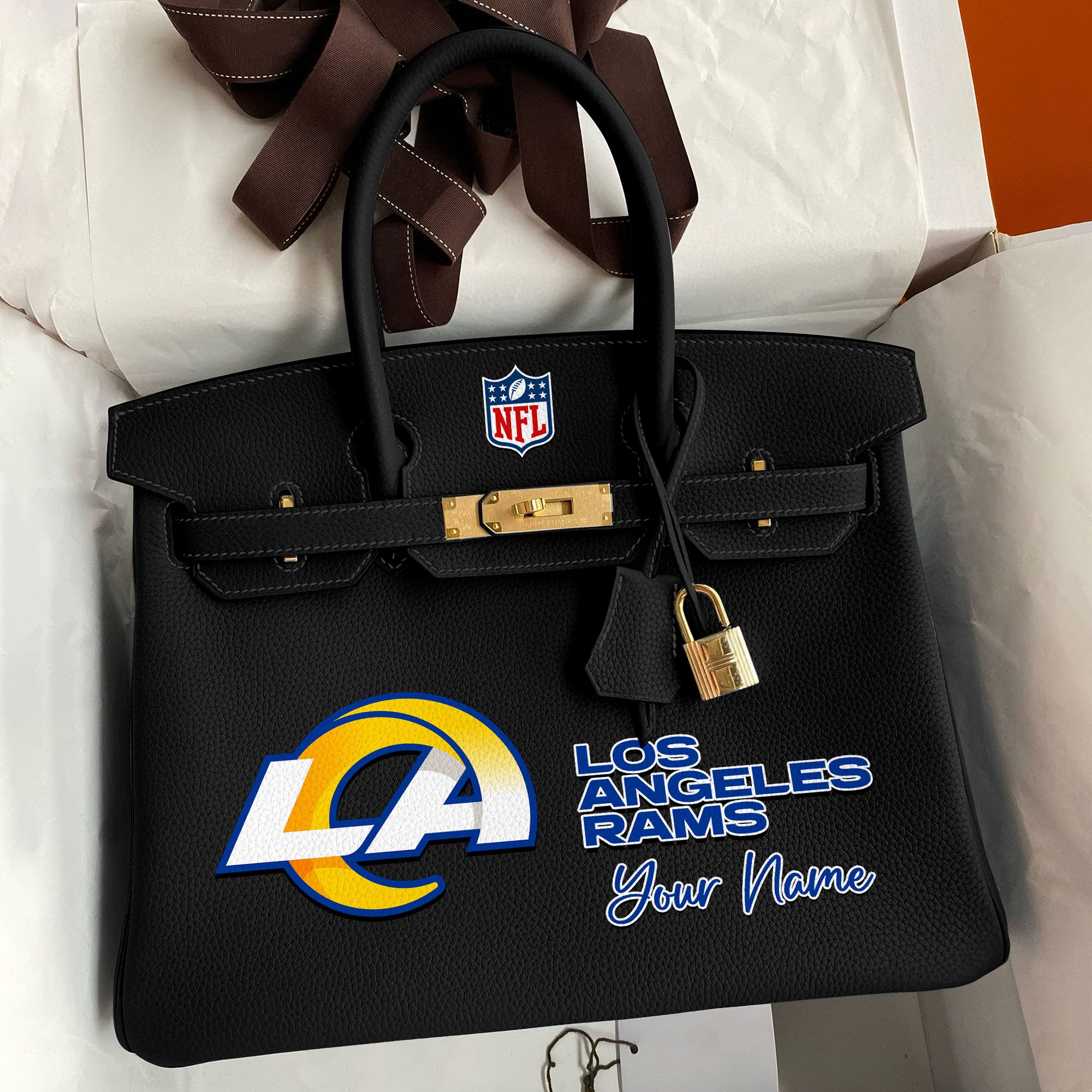Los Angeles Rams Deluxe Handbag For Women Custom Your Name 2025 Versions, Sport Deluxe Handbag EHIVM-04011572N