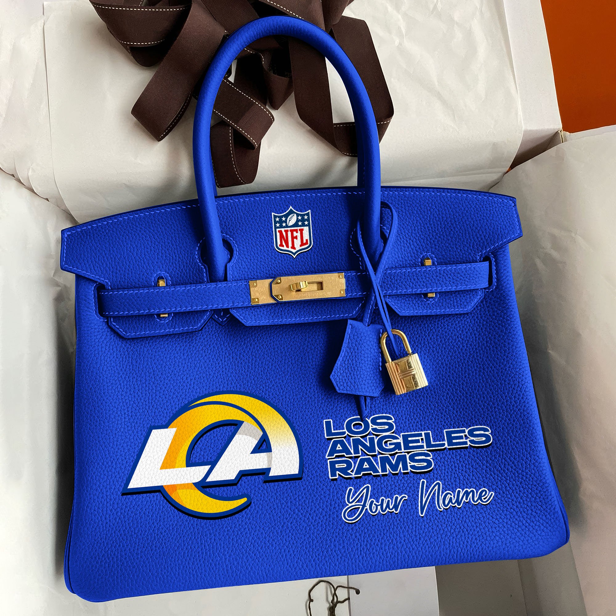 Alternative view of Los Angeles Rams Deluxe Handbag For Women Custom Your Name 2025 Versions, Sport Deluxe Handbag EHIVM-04011572N