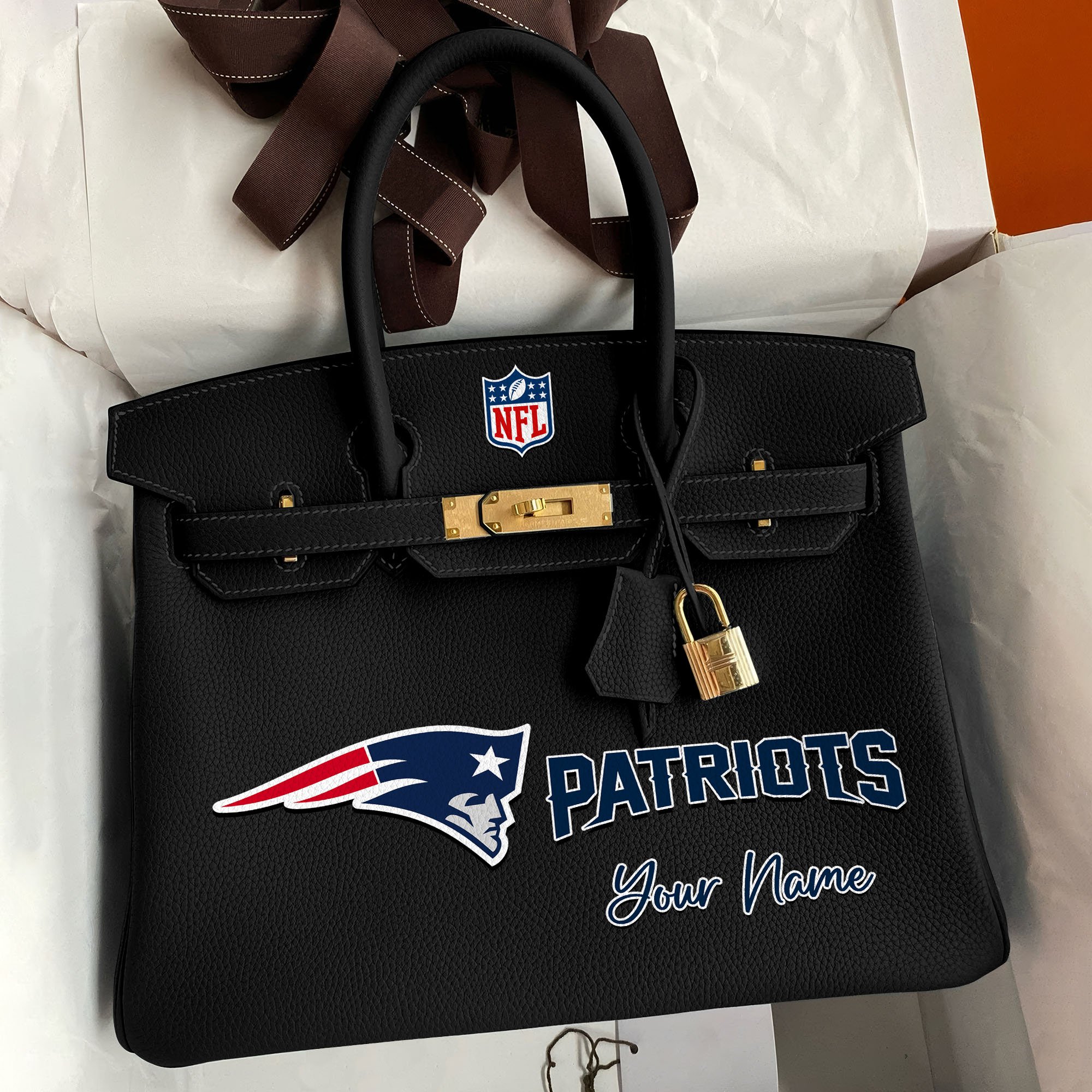 New England Patriots Deluxe Handbag For Women Custom Your Name 2025 Versions, Sport Deluxe Handbag EHIVM-04011572N