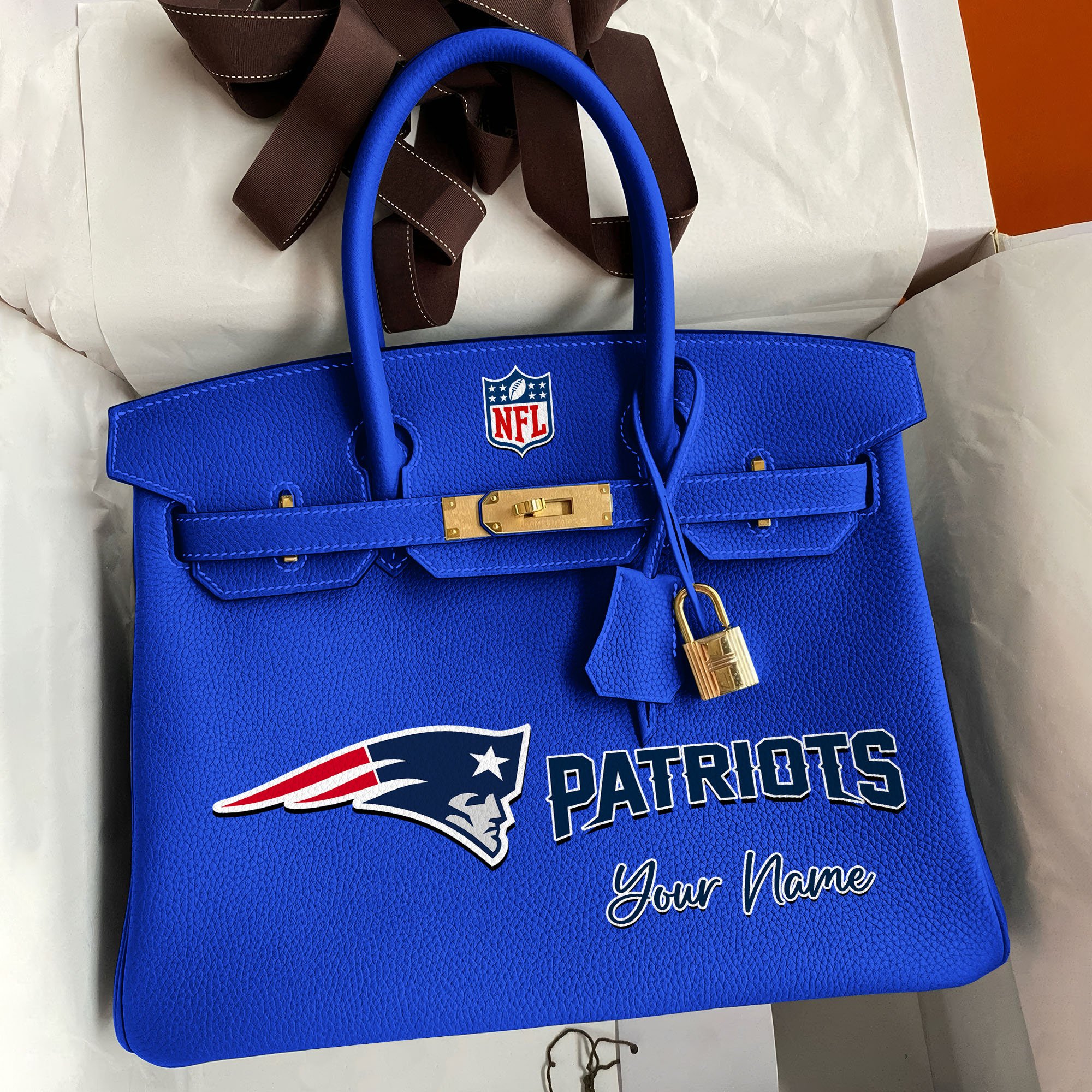 Alternative view of New England Patriots Deluxe Handbag For Women Custom Your Name 2025 Versions, Sport Deluxe Handbag EHIVM-04011572N