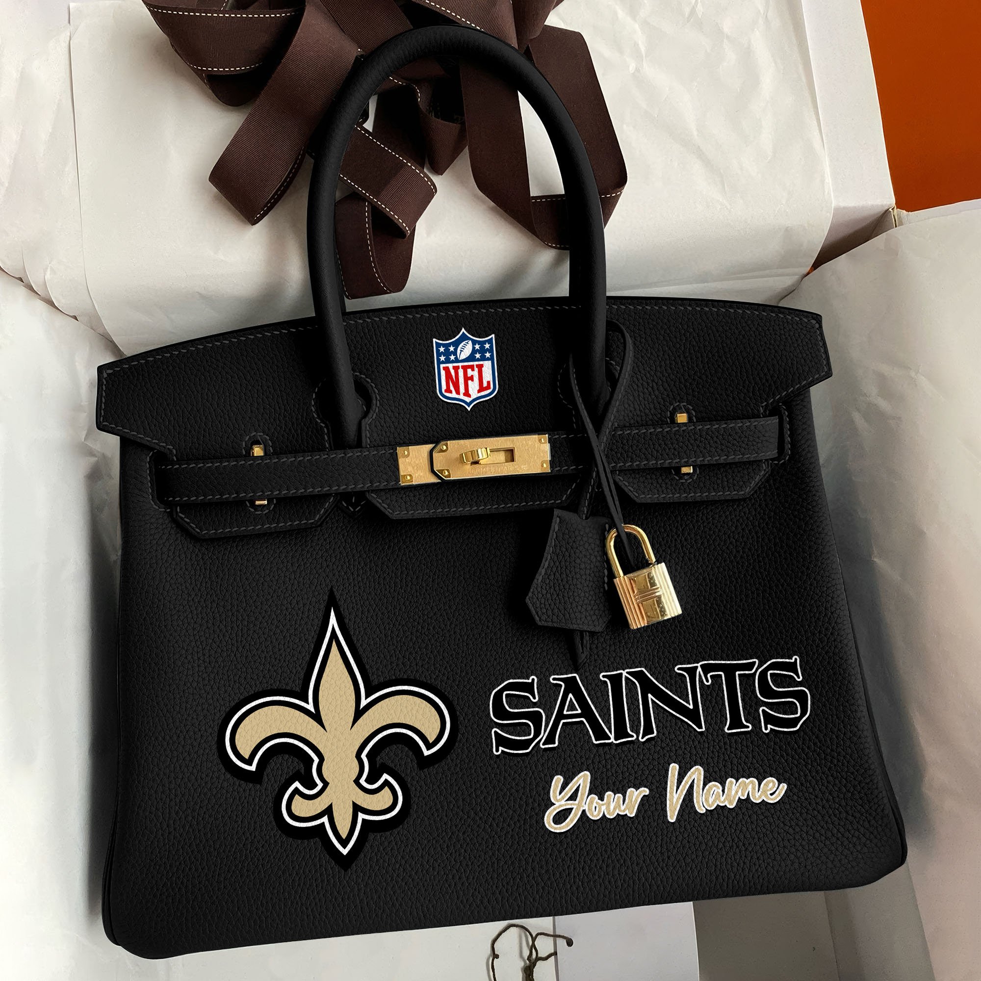 New Orleans Saints Deluxe Handbag For Women Custom Your Name 2025 Versions, Sport Deluxe Handbag EHIVM-04011572N