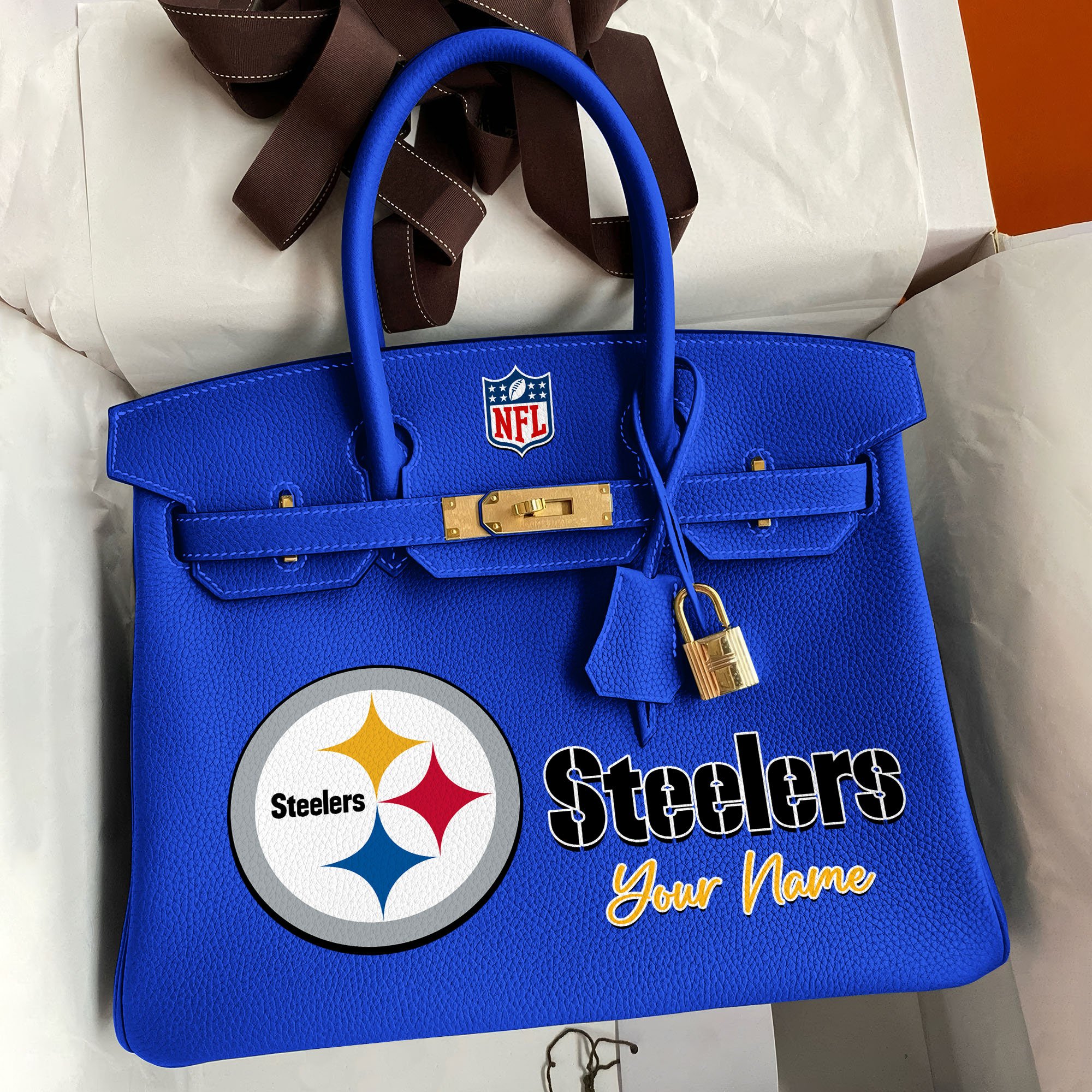 Alternative view of Pittsburgh Steelers Deluxe Handbag For Women Custom Your Name 2025 Versions, Sport Deluxe Handbag EHIVM-04011572N